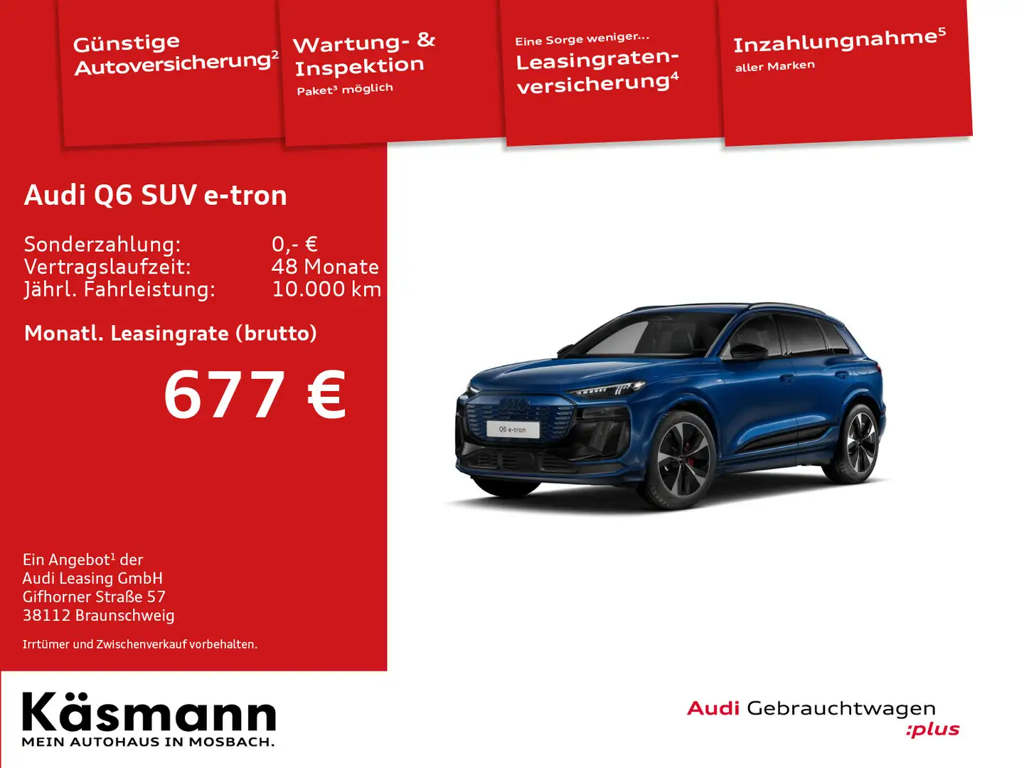 Audi Q6 e-tron qu 2x S line AHK PANO HUD 360° LUFT Bleu - 2