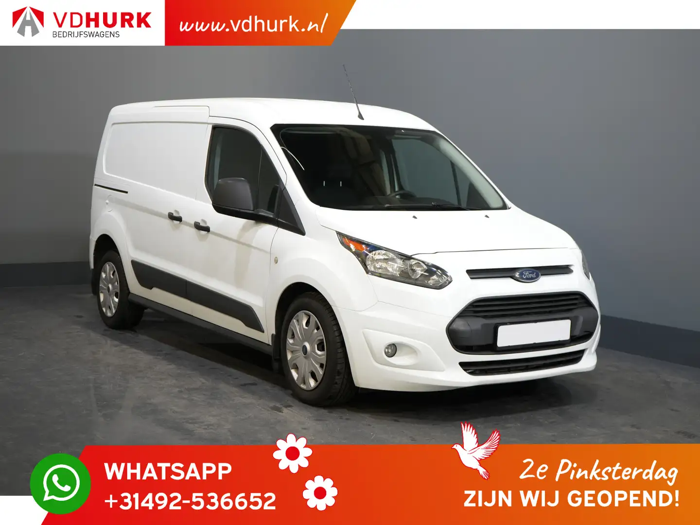 Ford Transit Connect 1.5 TDCI 120 pk Aut. L2 Trend 3 Pers/ Stoelverw./ Wit - 1
