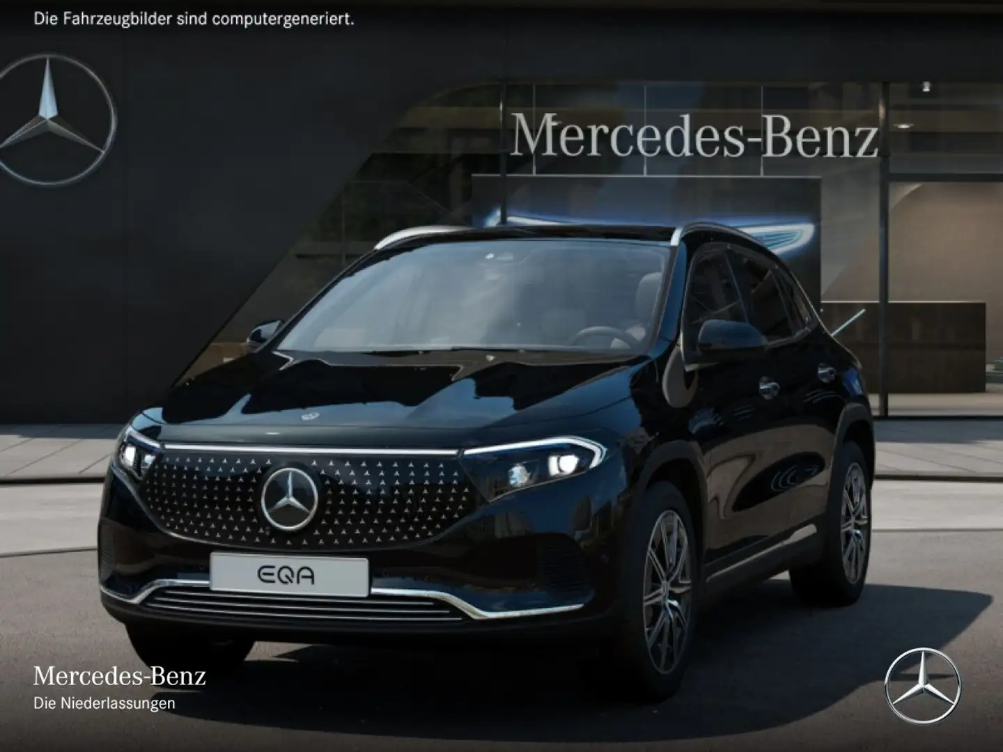 Mercedes-Benz EQA 350 4M ELECTRICART+PLUS-PAKET+AHK+PANO+360 Schwarz - 2