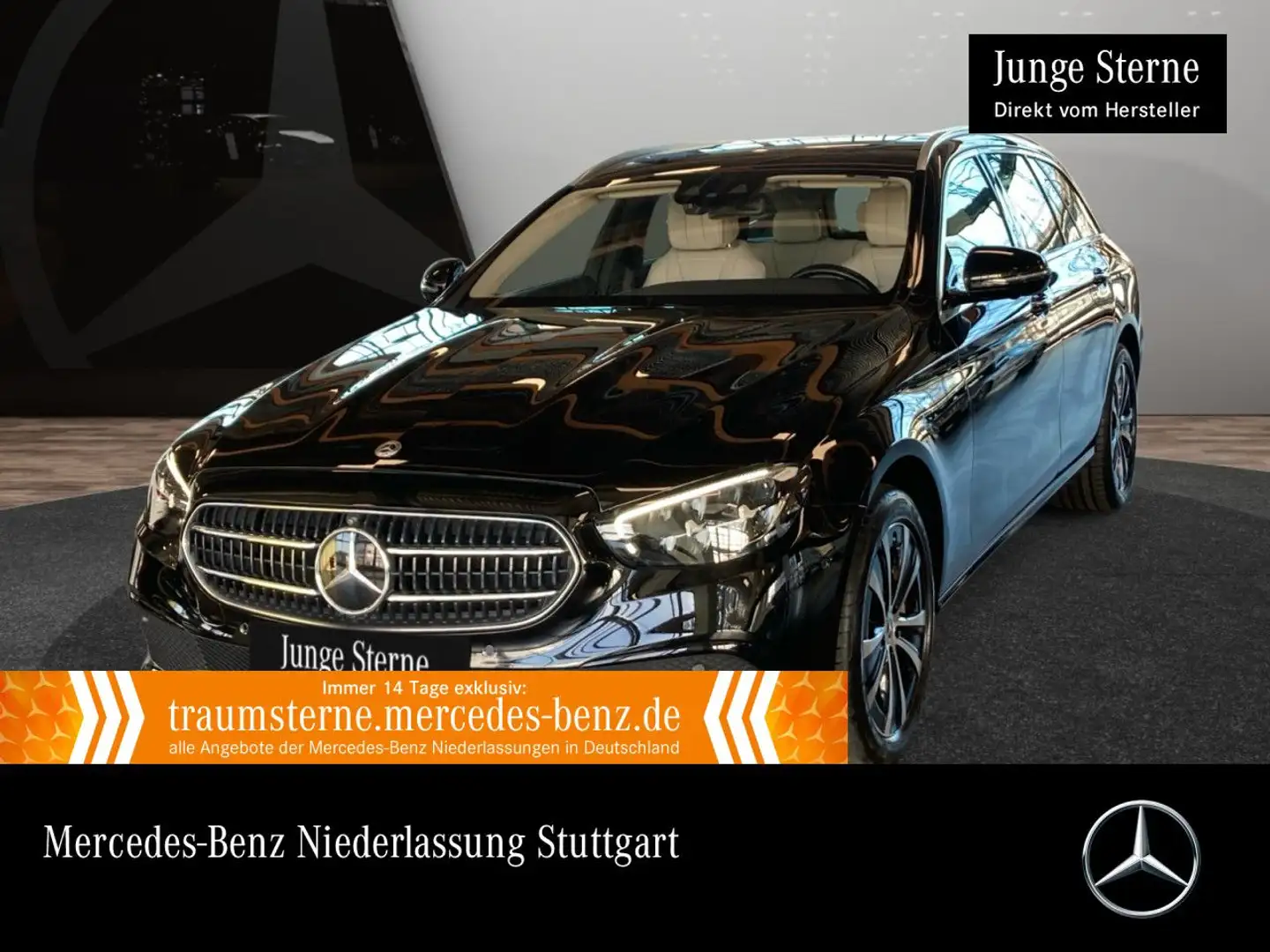 Mercedes-Benz E 300 de T 4M AVANTG+360+AHK+LED+FAHRASS+BURMESTER Schwarz - 1