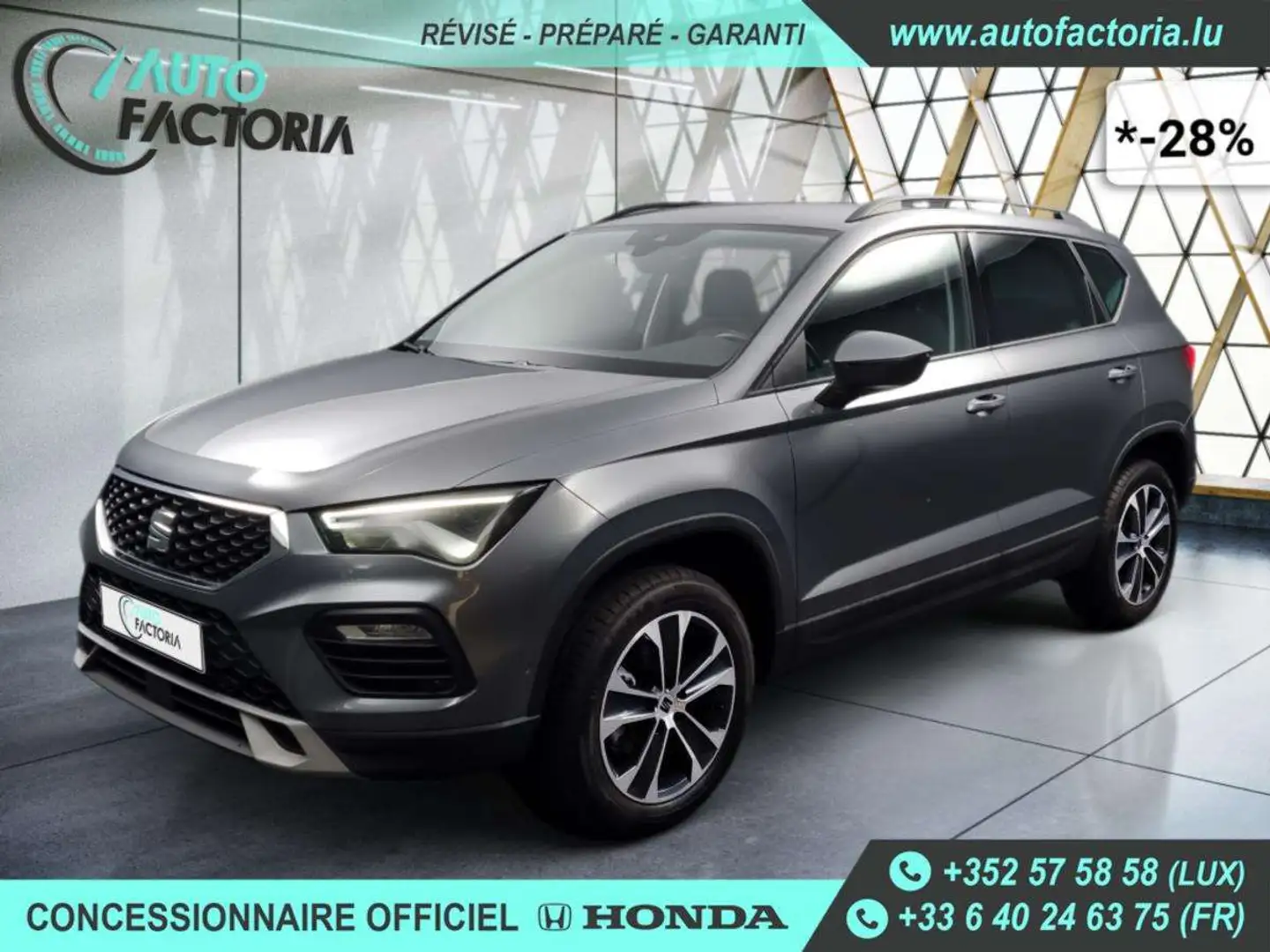 SEAT Ateca -28% 1.0 TSI 110cv +GPS+RADARS+PARK ASSIST+Opts Gris - 1