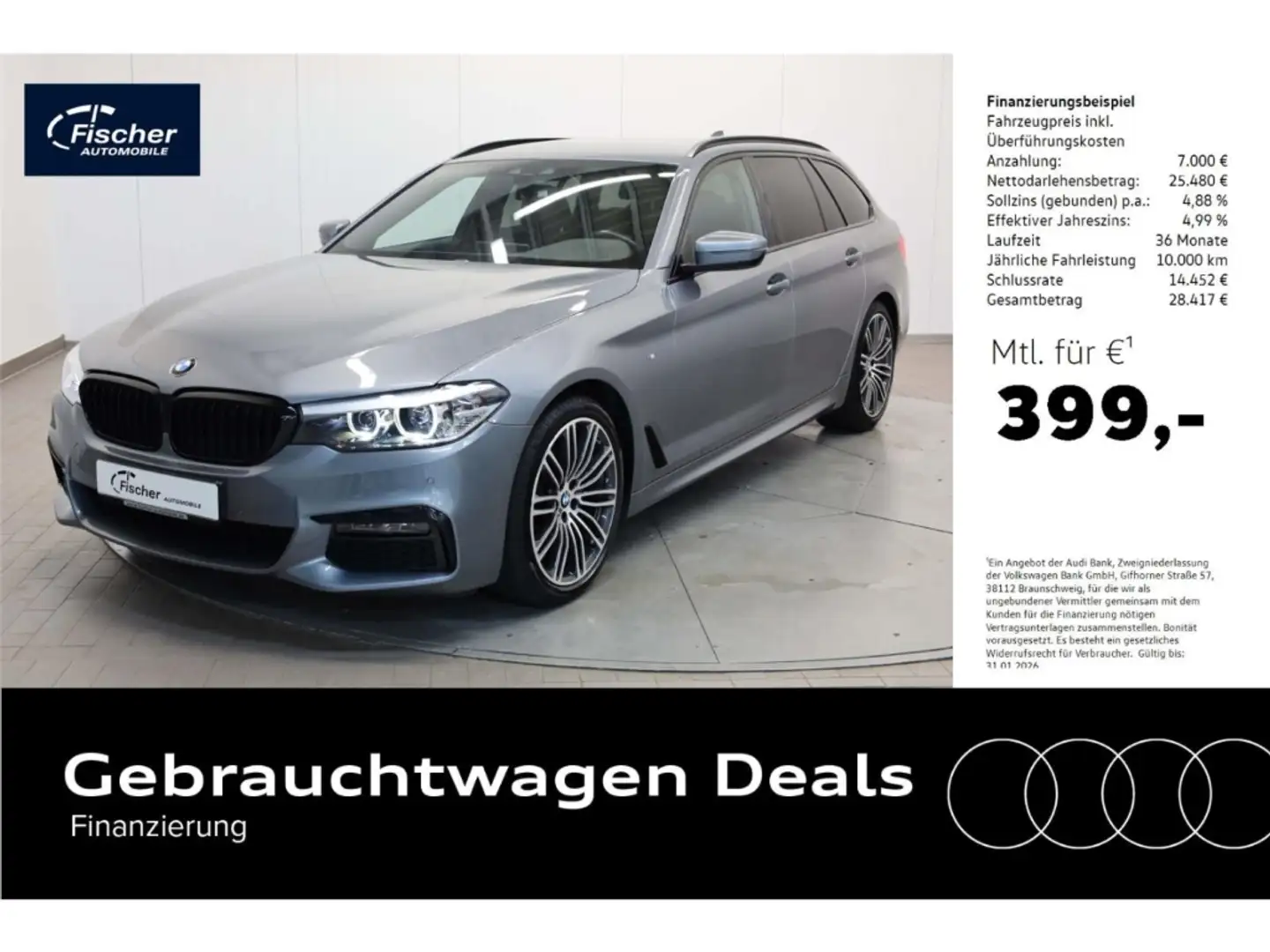 BMW 520 d 2.0 M Sport Blauw - 1