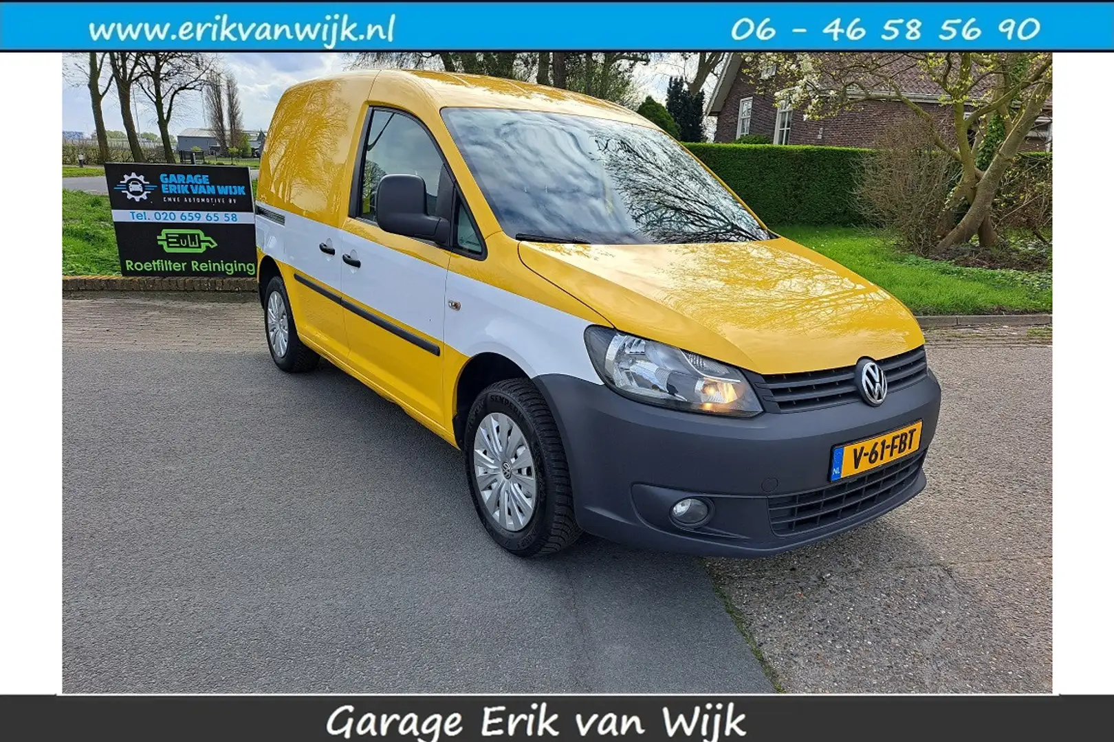 Volkswagen Caddy 1.6 TDI Airco/Bluetooth/Navi Gelb - 1