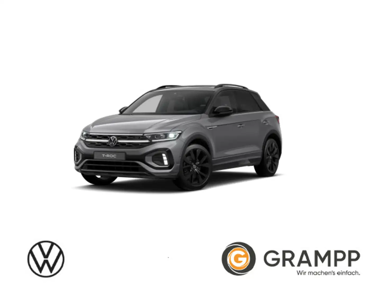 Volkswagen T-Roc R-Line 1.5 l TSI OPF AHK+PANO+KAMERA+NAVI+ Grau - 1