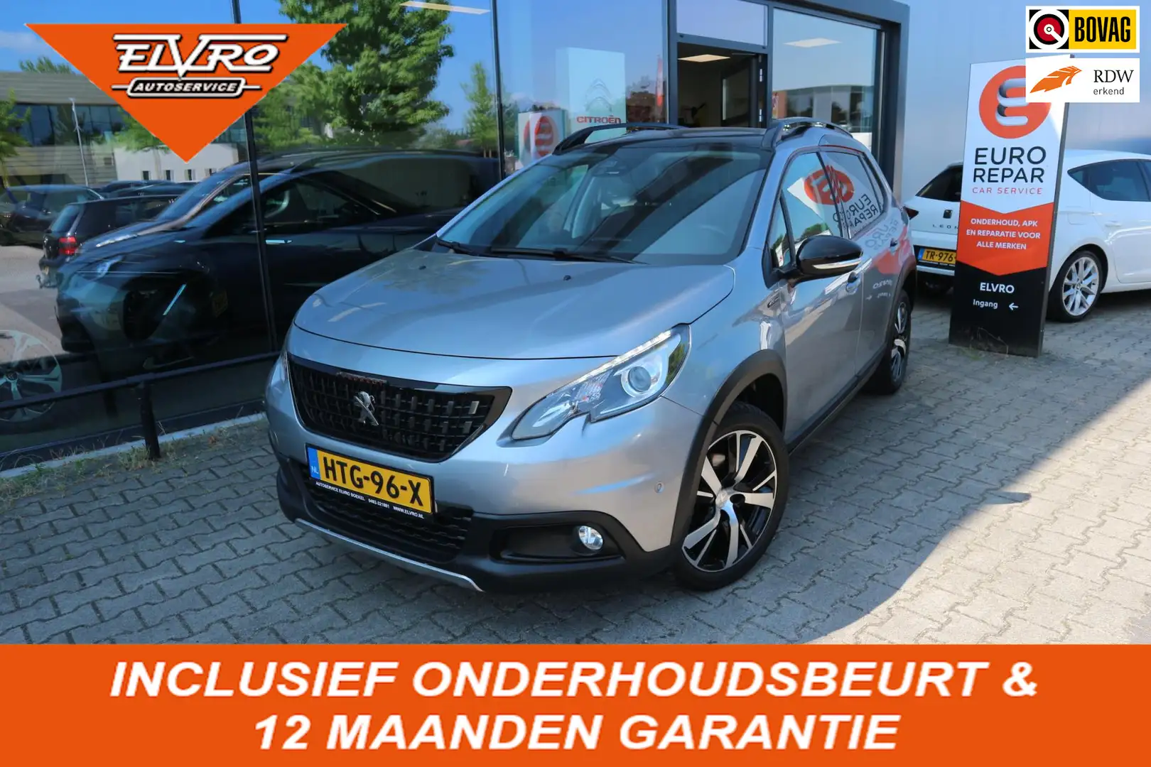 Peugeot 2008 1.2 PureTech GT-Line AUTOMAAT LEDER PANORAMADAK NA Gris - 1