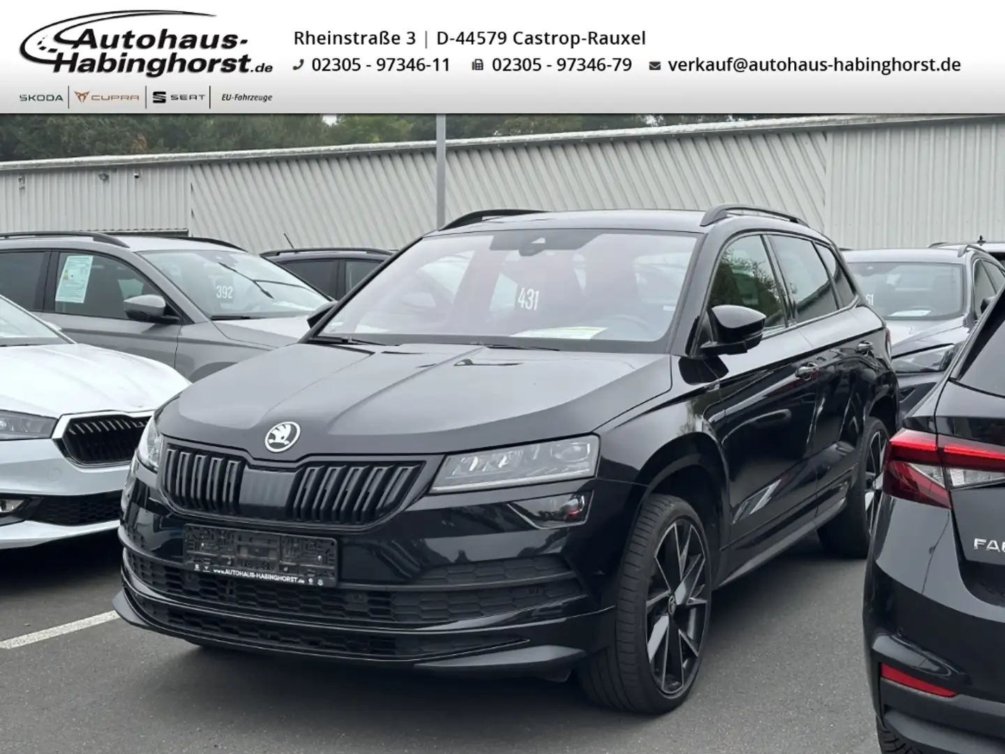 Skoda Karoq 1.5 TSI DSG Sportline ACC LED CANTON Alu KESSY Schwarz - 1