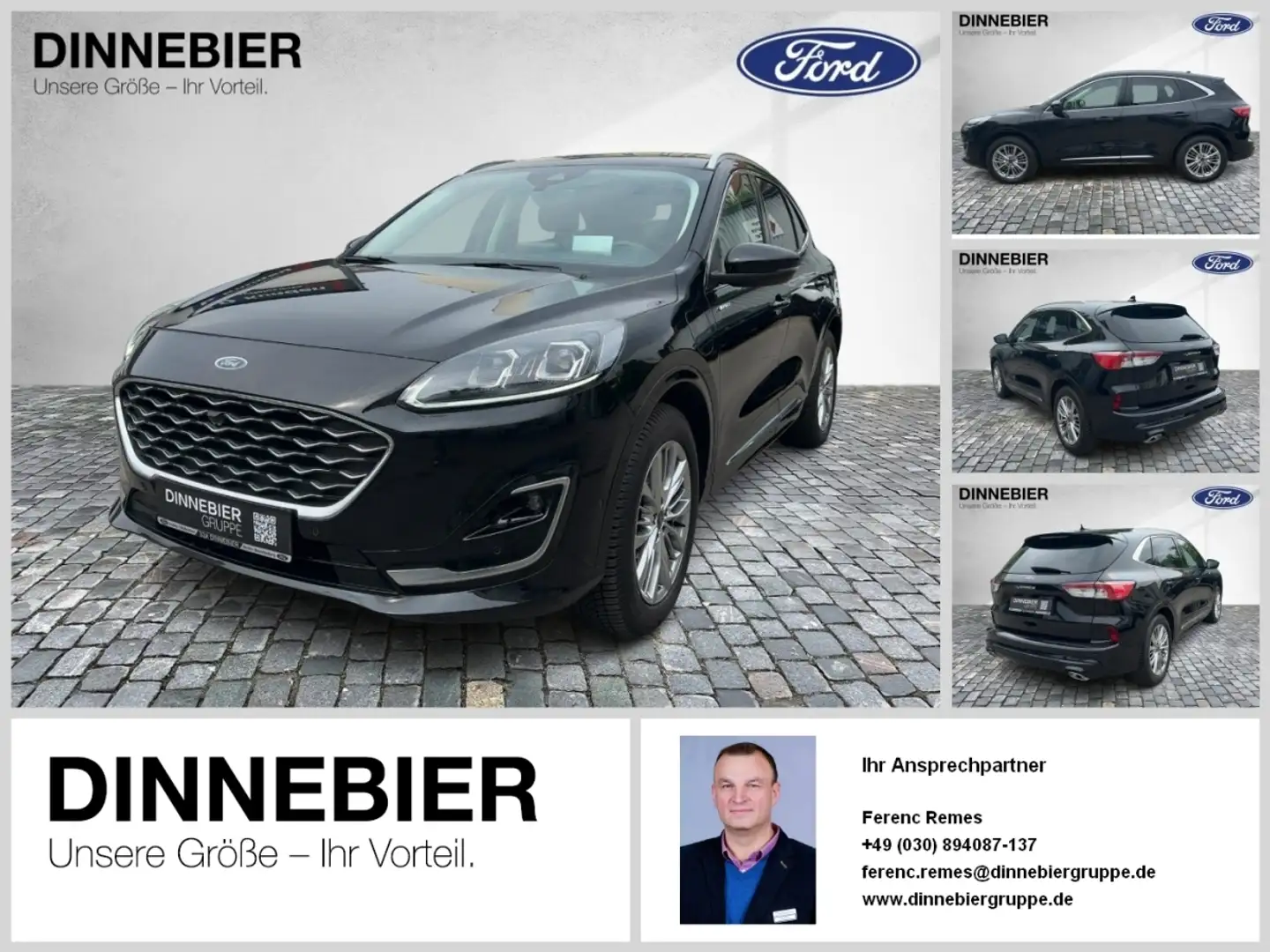 Ford Kuga Vignale LED+Kamera+Navi+Winterpaket Schwarz - 1