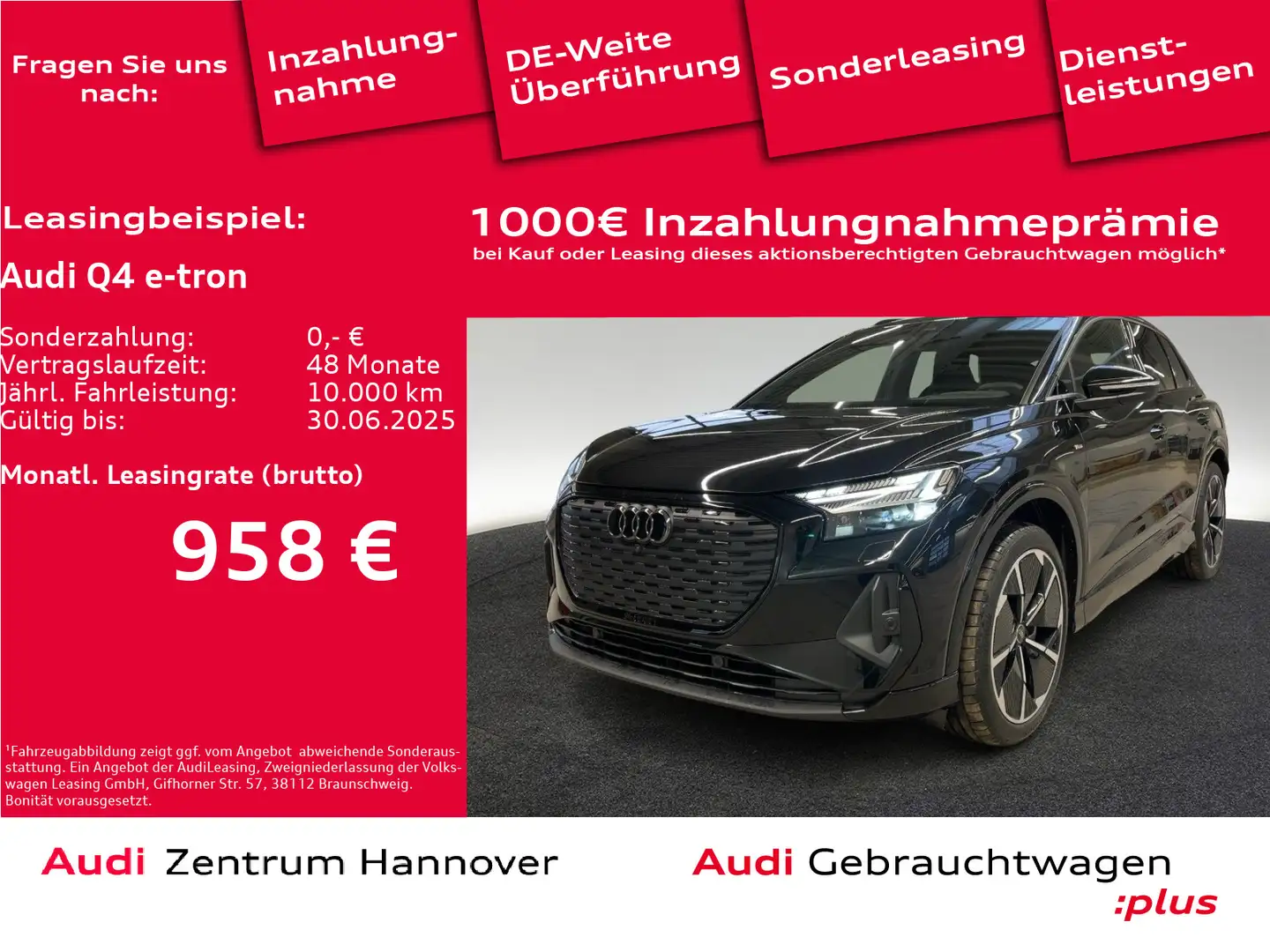 Audi Q4 e-tron 45 quattro 210(286) kW(PS) Schwarz - 1