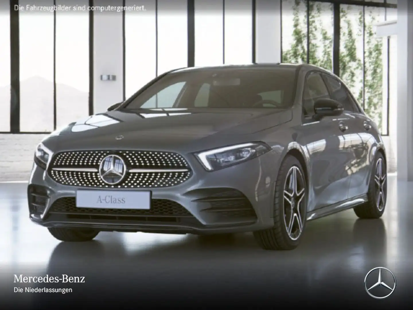 Mercedes-Benz A 250 e AMG+NIGHT+360°+AHK+MULTIBEAM+TOTW+8G Gris - 2