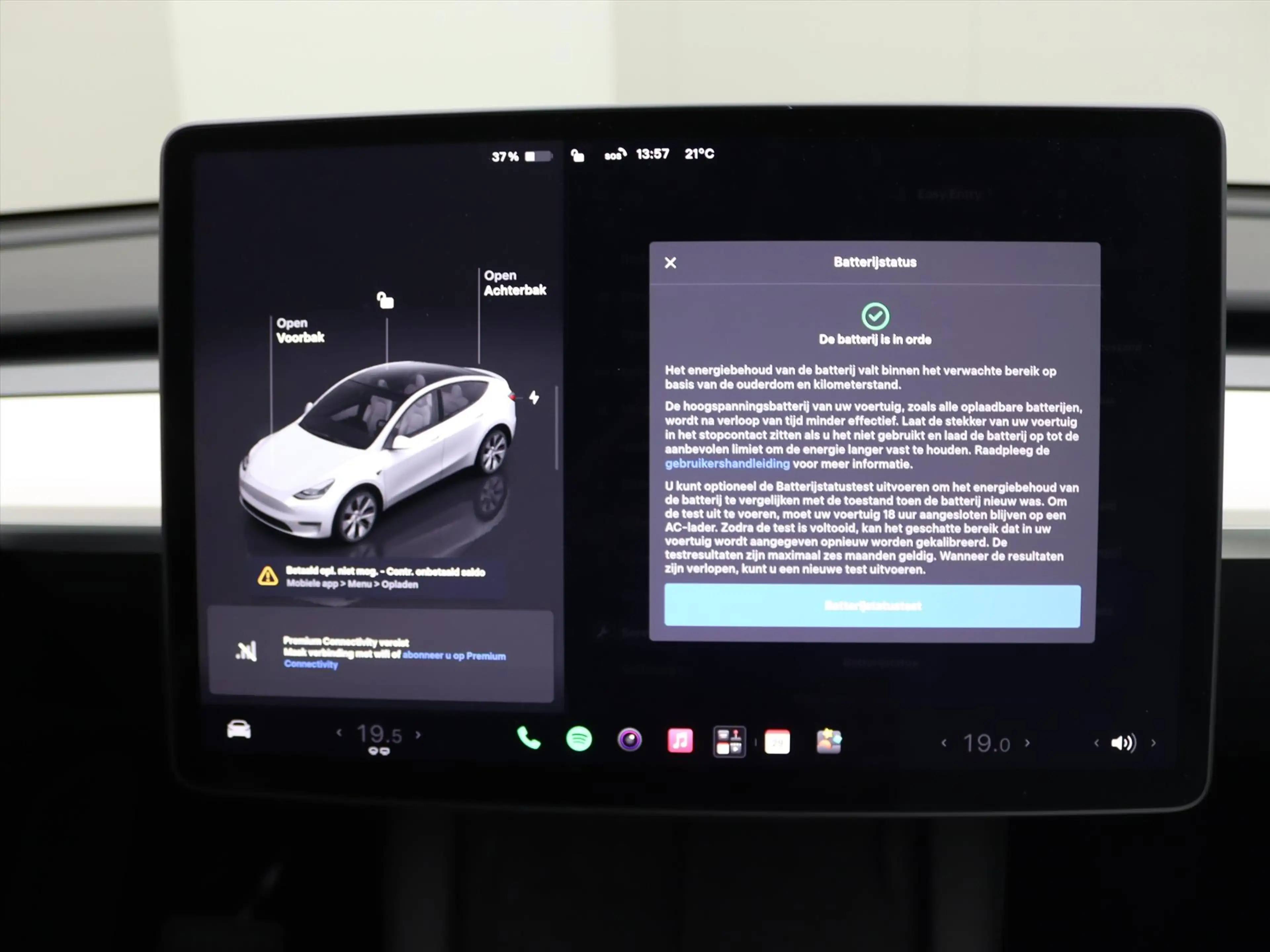 Tesla Model Y Long Range AWD 75kWh 351pk 94.5% SoH [ WIT LEDER+A — photo 34