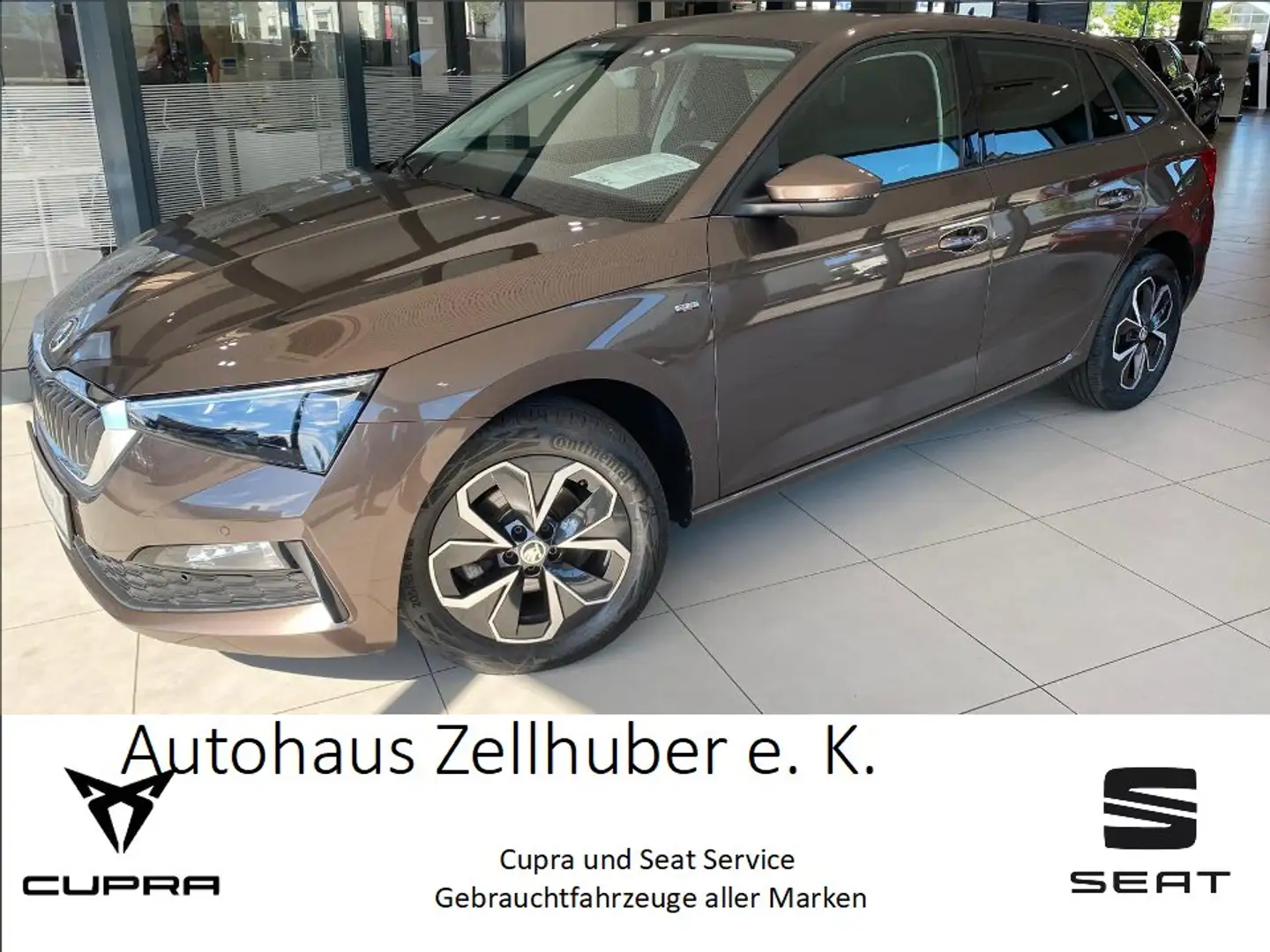 Skoda Scala 1.0 TSI DSG Drive 125*AHK*Full-Link*Szg* Braun - 1