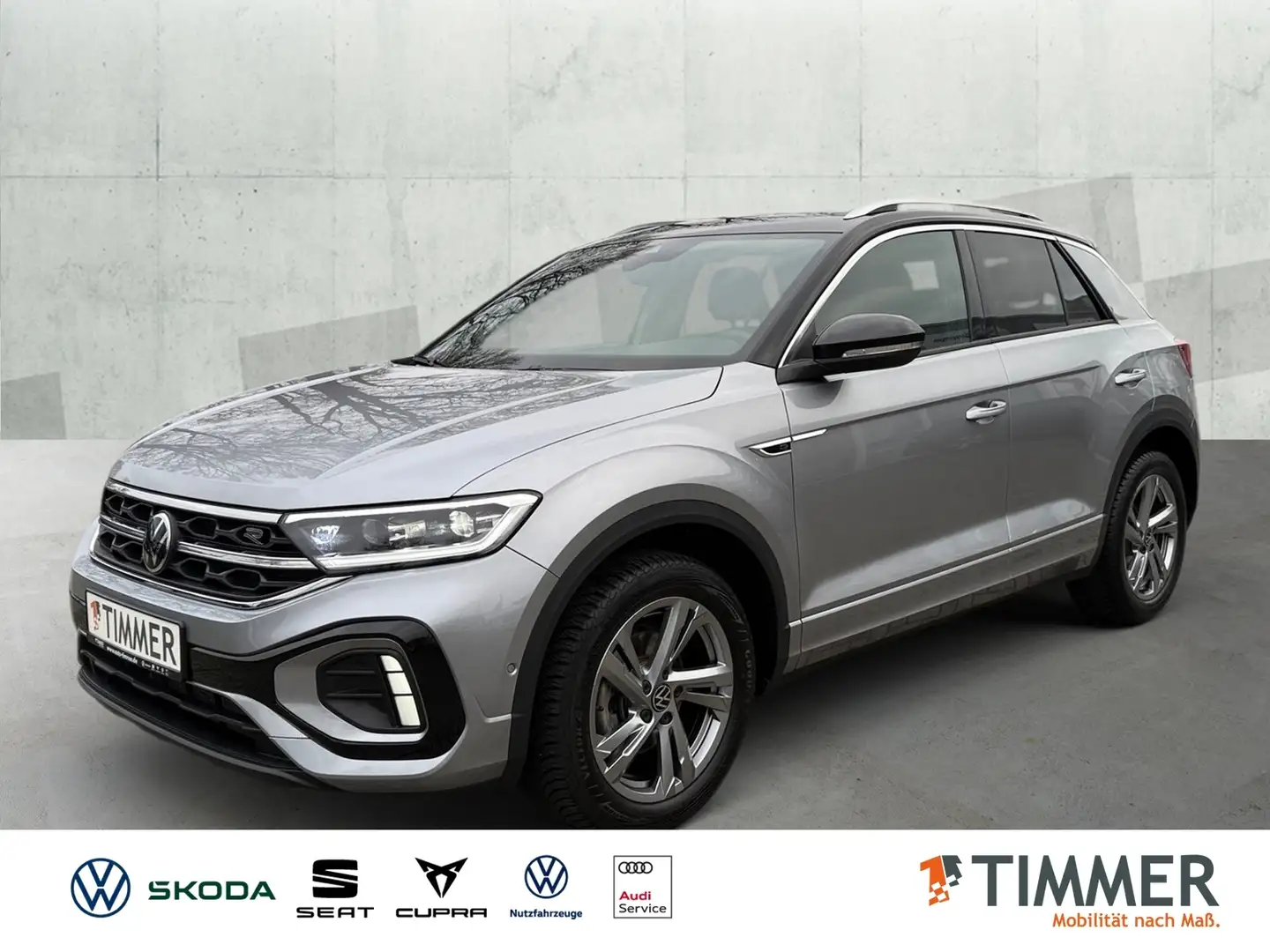 Volkswagen T-Roc 1.5 TSI DSG R-LINE +AHK +LED +RKAM +ACC +APP +LM Silber - 1