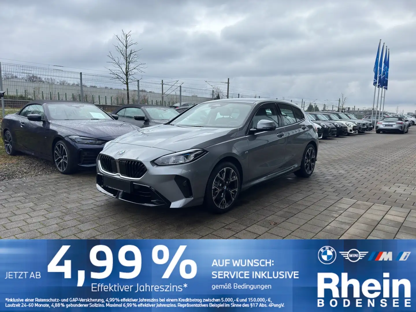 BMW 120 120 Liousine M Sport DrivingAssist HUD 360° SH Grau - 1