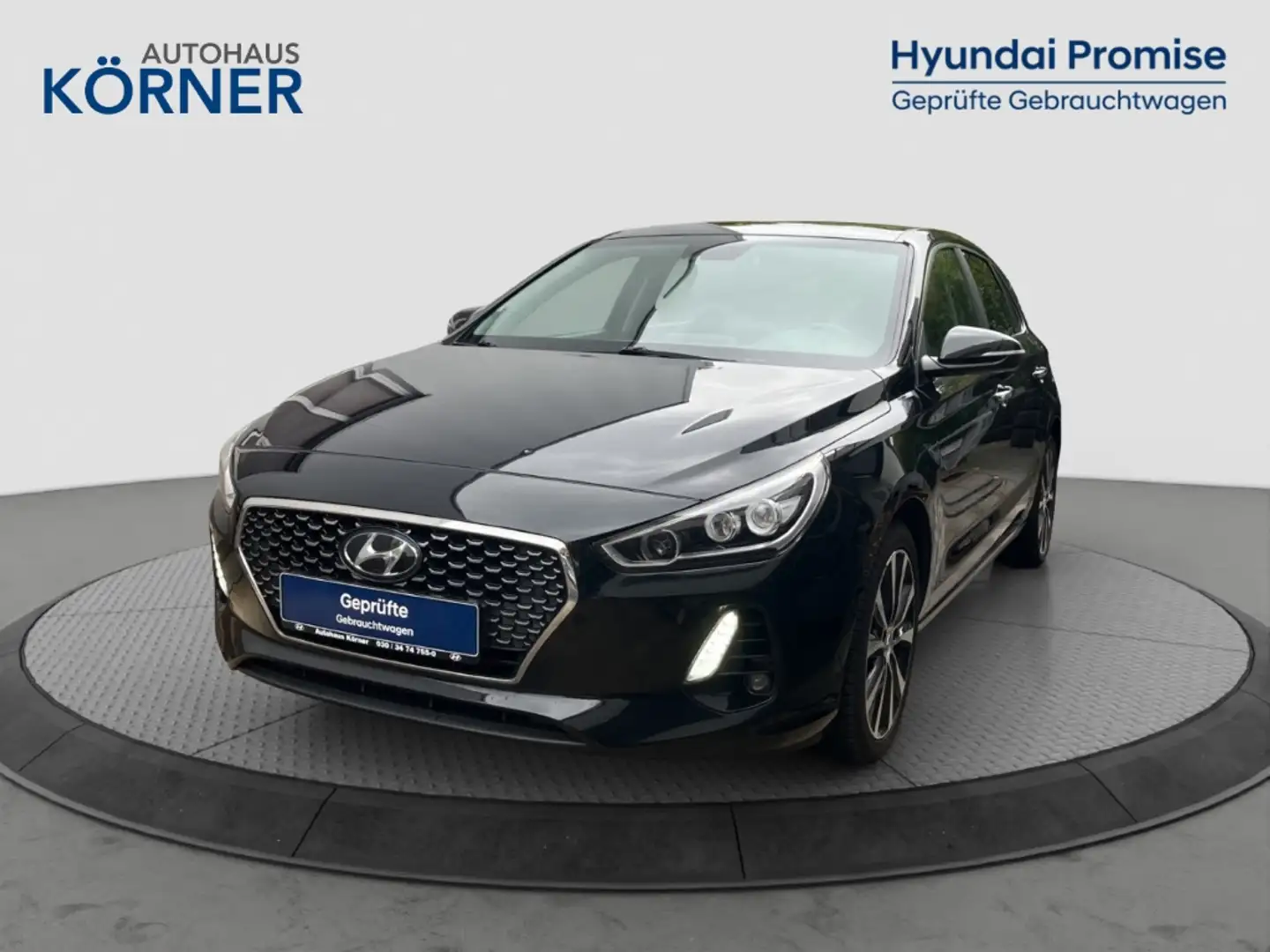 Hyundai i30 PREMIUM 1.4 GDi *LED*LEDER*CAM*CARPLAY* Zwart - 2