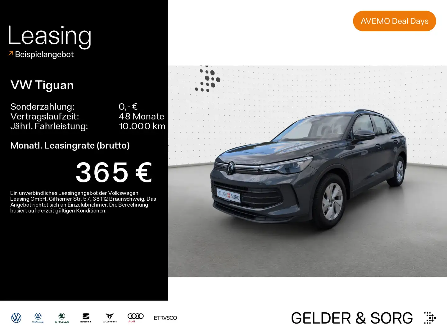 Volkswagen Tiguan 1.5 eTSI Neues-Mod*LED+DAB+*AHK*Digital* Grau - 1