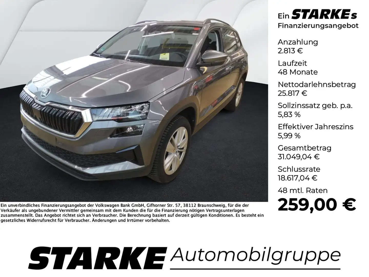 Skoda Karoq 1,5l TSI Selection Grau - 1