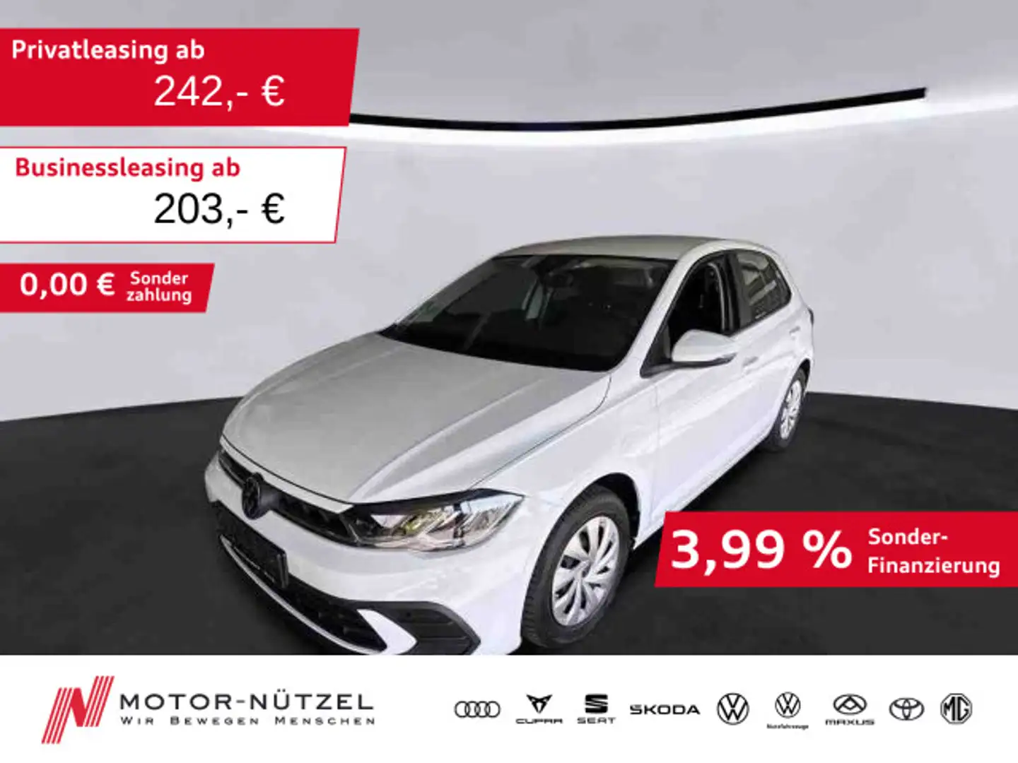 Volkswagen Polo 1.0 MPI LED+APP+SHZ+2xPDC+DAB+MFL+VC Weiß - 1