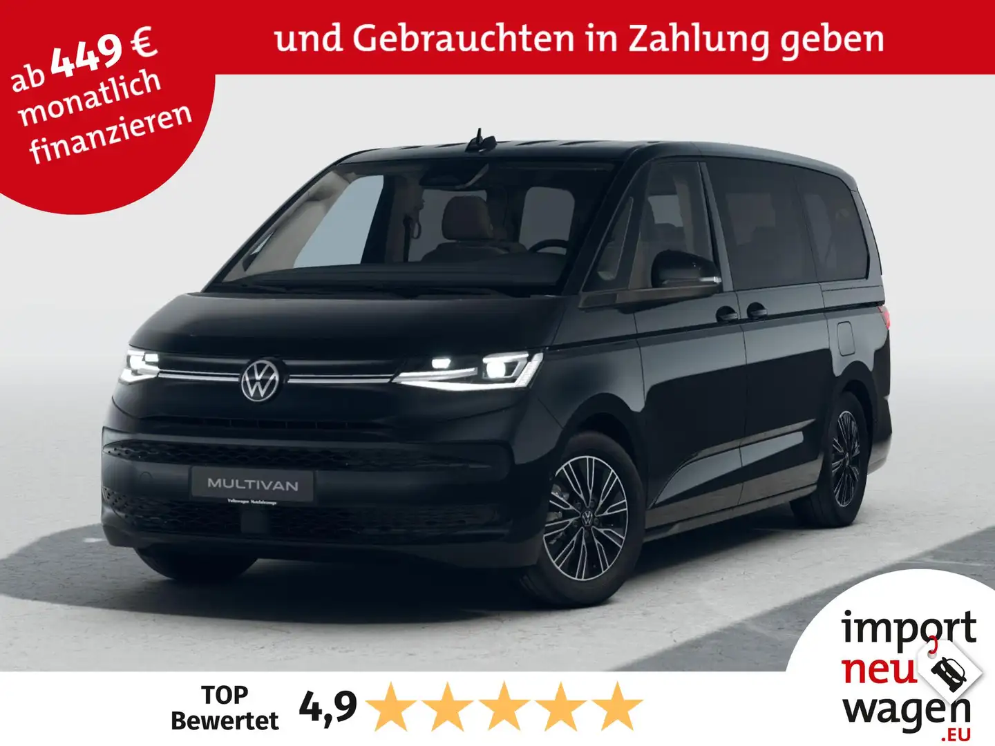 Volkswagen T7 Multivan Life Lang 2.0 TDI SCR DSG AHK+Standheizung+IQ-Ligh Černá - 1