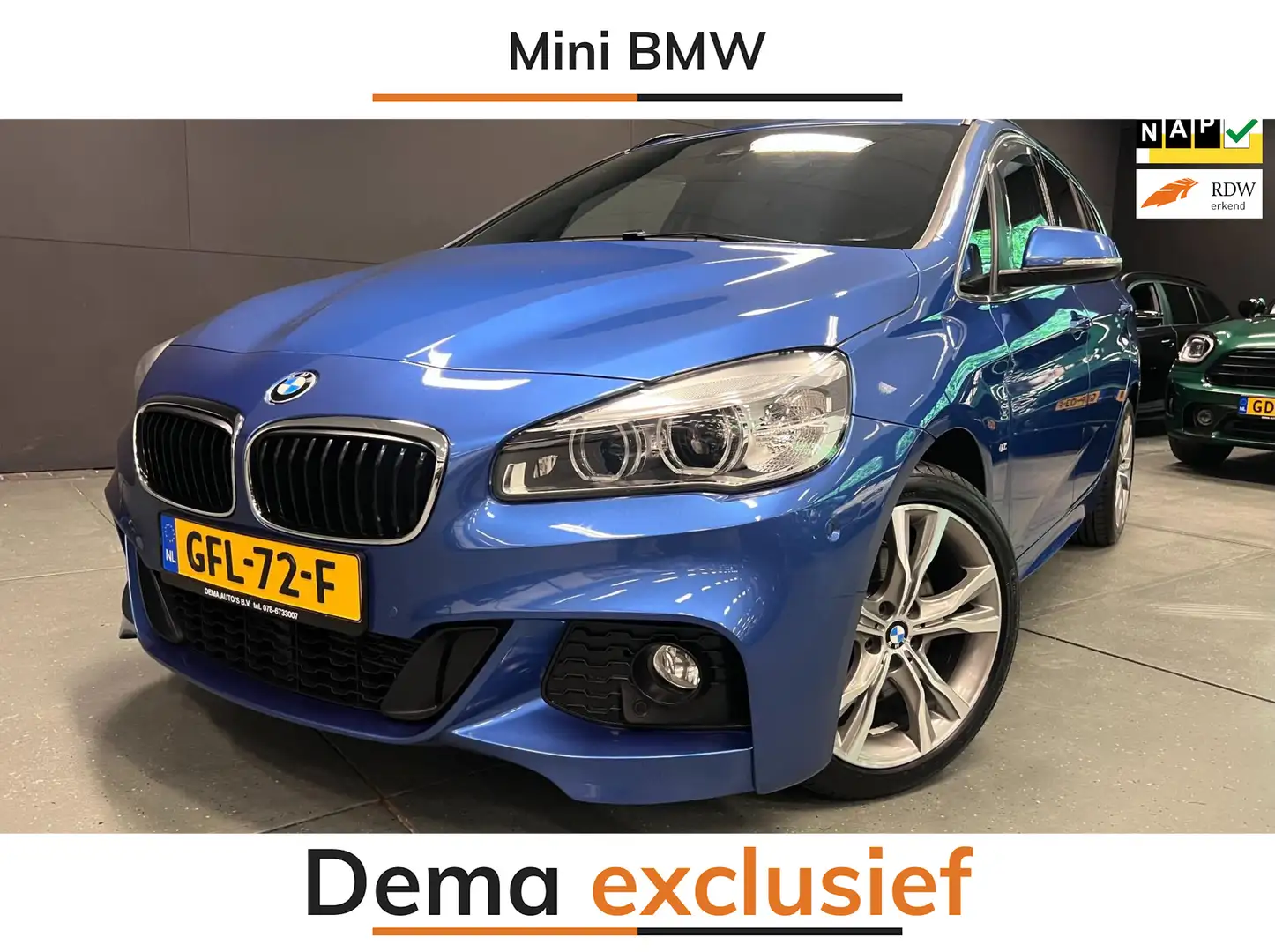 BMW 218 2-serie Gran Tourer 218i M-SPORT 7P NAVI/LEDER/LED Bleu - 1