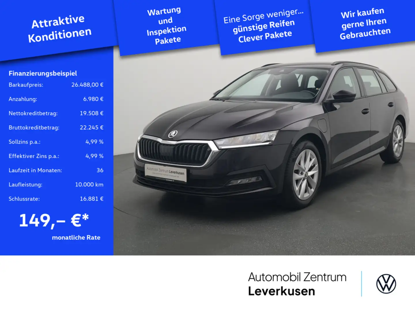 Skoda Octavia Combi Ambition iV DSG VIRT AHK PORT N Schwarz - 1