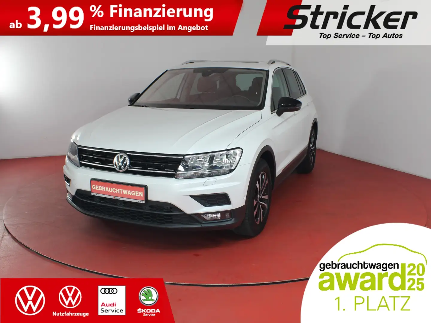 Volkswagen Tiguan IQ.Drive 1.5TSI DSG 321,-ohne Anzahlung AHK Pano Weiß - 1