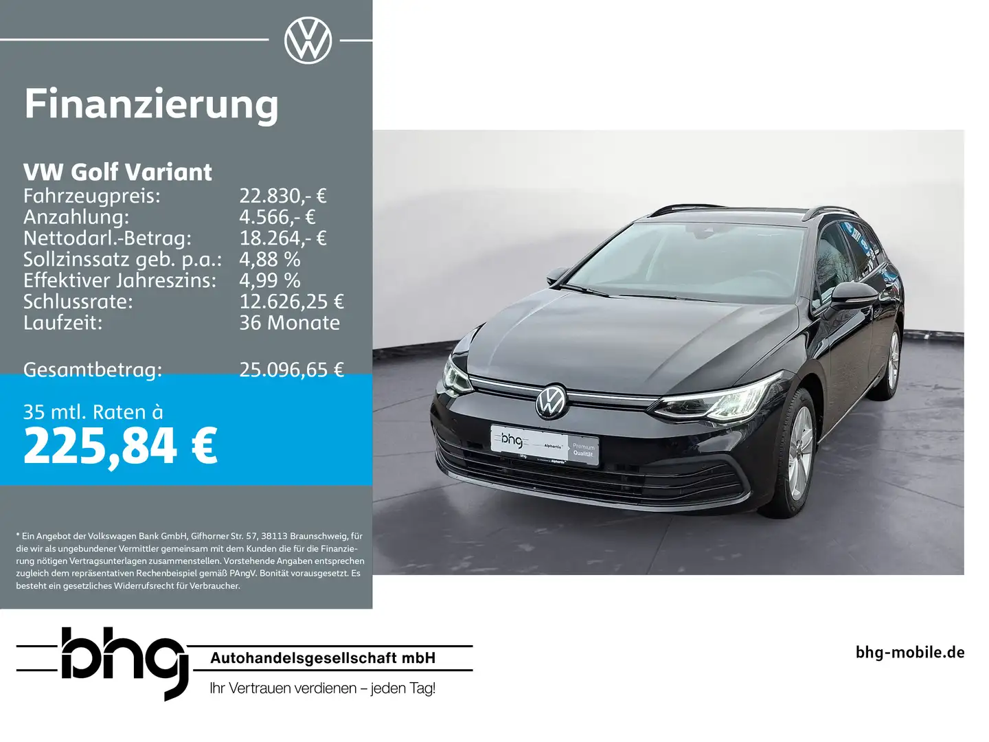 Volkswagen Golf Variant 2.0 TDI SCR DSG Life Schwarz - 1