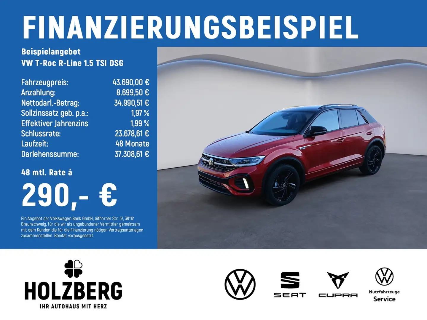 Volkswagen T-Roc R-Line 1.5 TSI DSG AHK+EASY OPEN+IQ.DRIVE Rot - 2