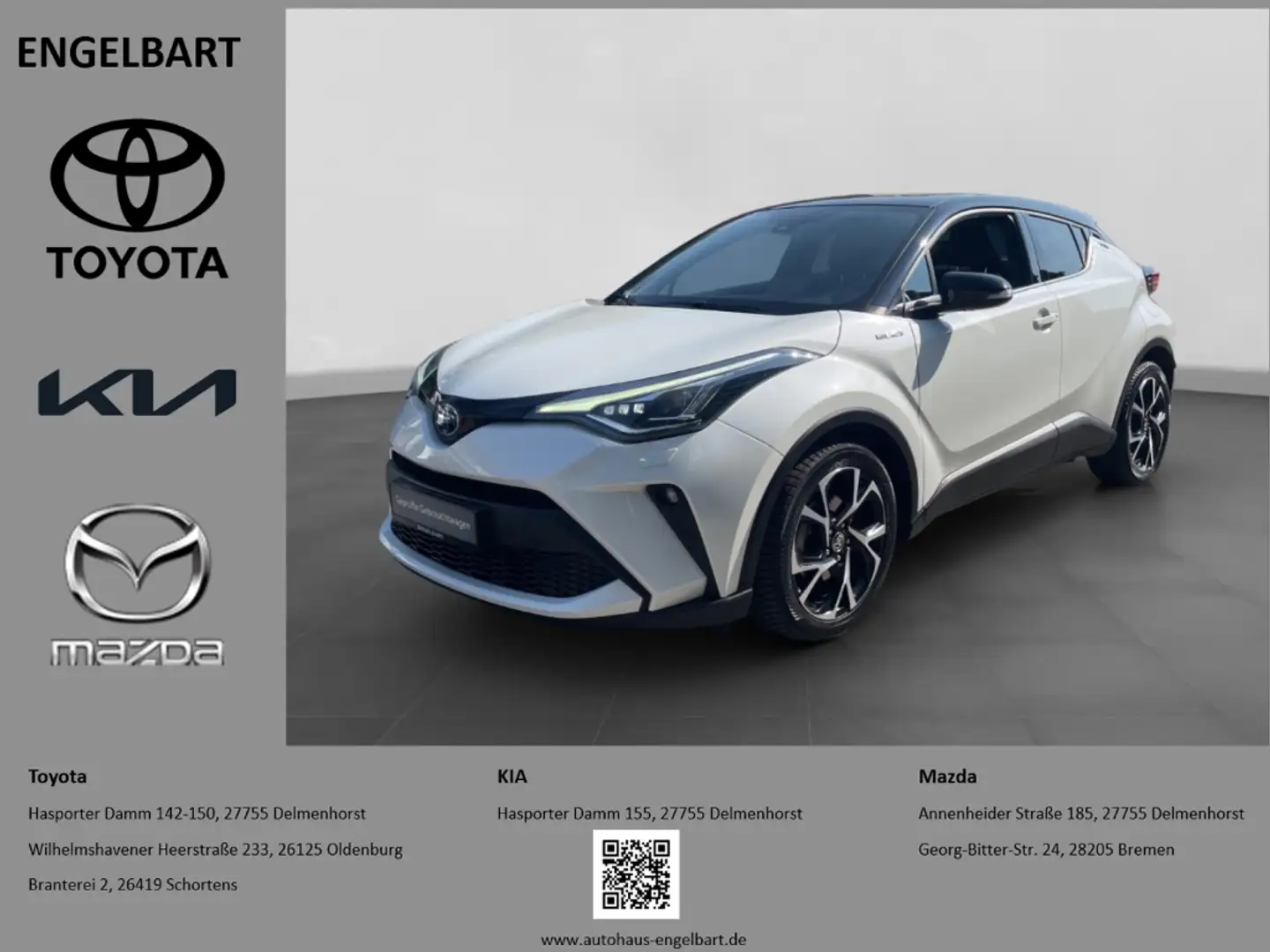 Toyota C-HR 1.8 Hybrid Lounge Allwetterreifen Bianco - 1