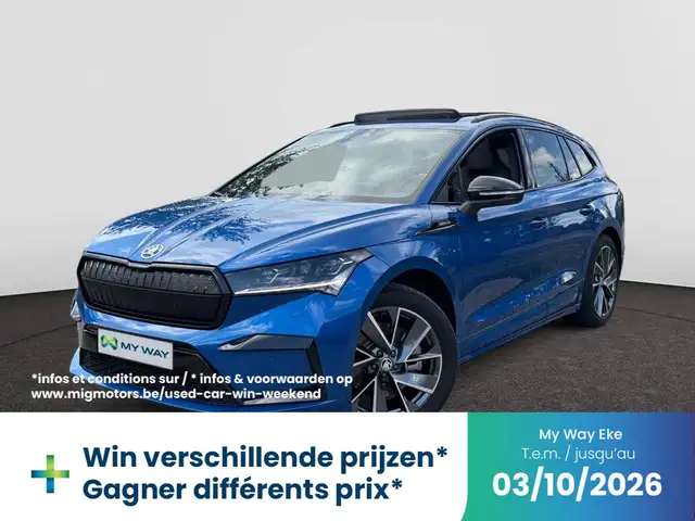 Skoda Enyaq 82 kWh (286PK) 85 Sportline /// Elektrische inkl trekhaak /// Panoramisch schuifdak /// Elektrische kofferklep