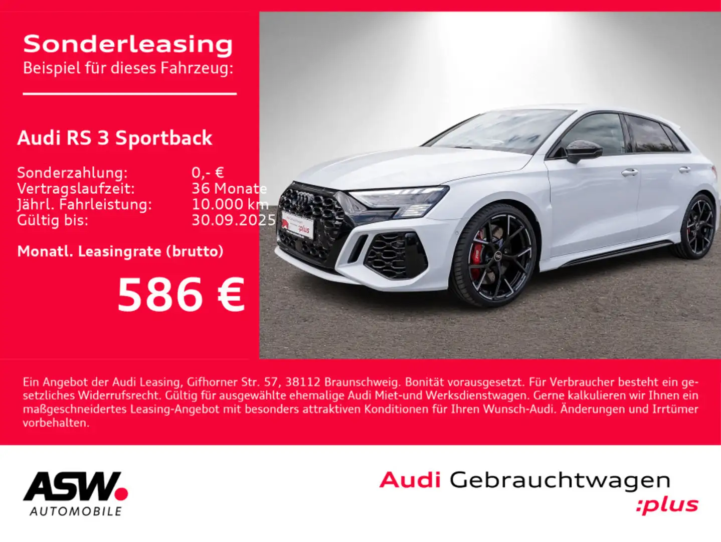 Audi RS3 TFSI quattro Navi Matrix Optik RS Weiß - 1