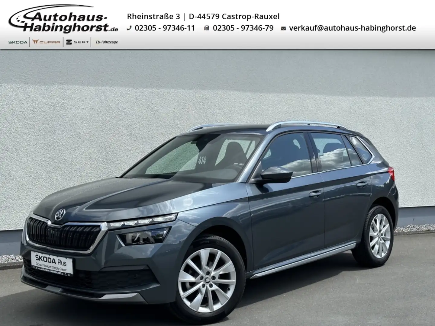 Skoda Kamiq 1.5 TSI DSG Style LED PDC Klima Shz Kessy SmartLin Gris - 1