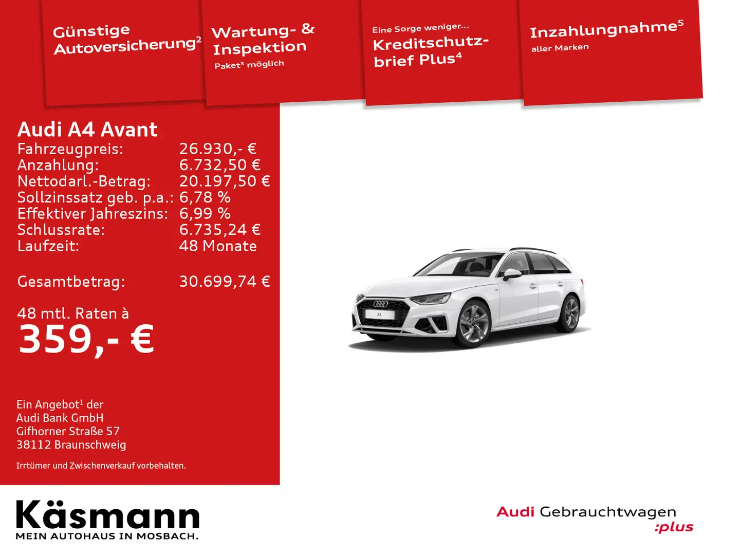 Audi A4 S line 35TFSI 2x S line NAV SHZ PDC Weiß - 2