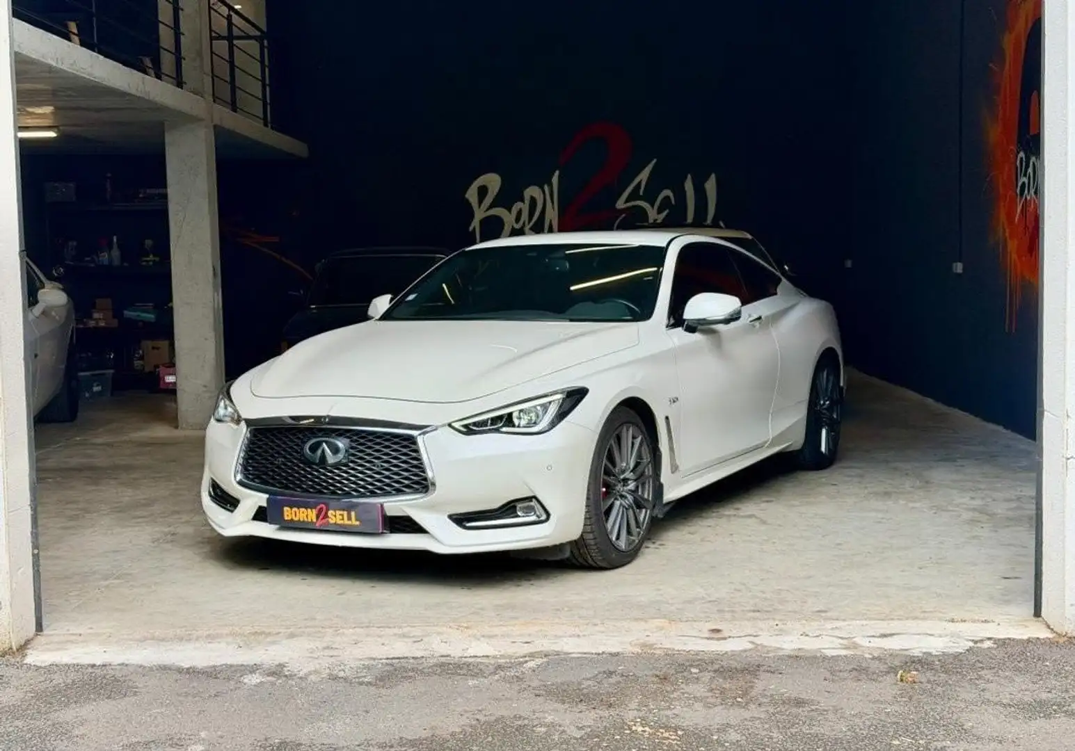 Infiniti Q60 Coupe Q60S 3.0T 405 cv Premium Carbone violet Pack BOSE Carnet complet Weiß - 1