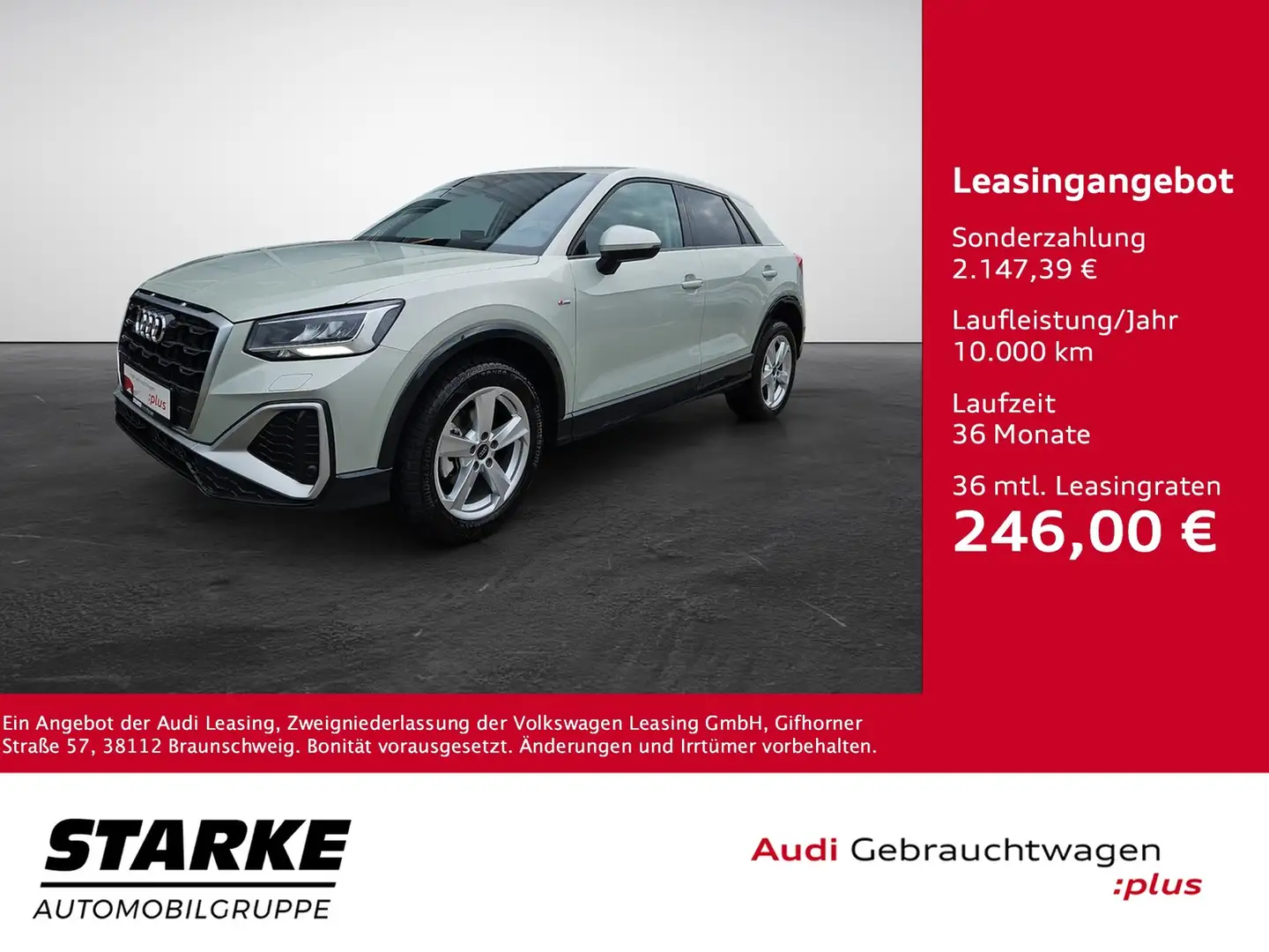 Audi Q2 35 TFSI S tronic S line NaviPlus LED SHZ AHK Silber - 1