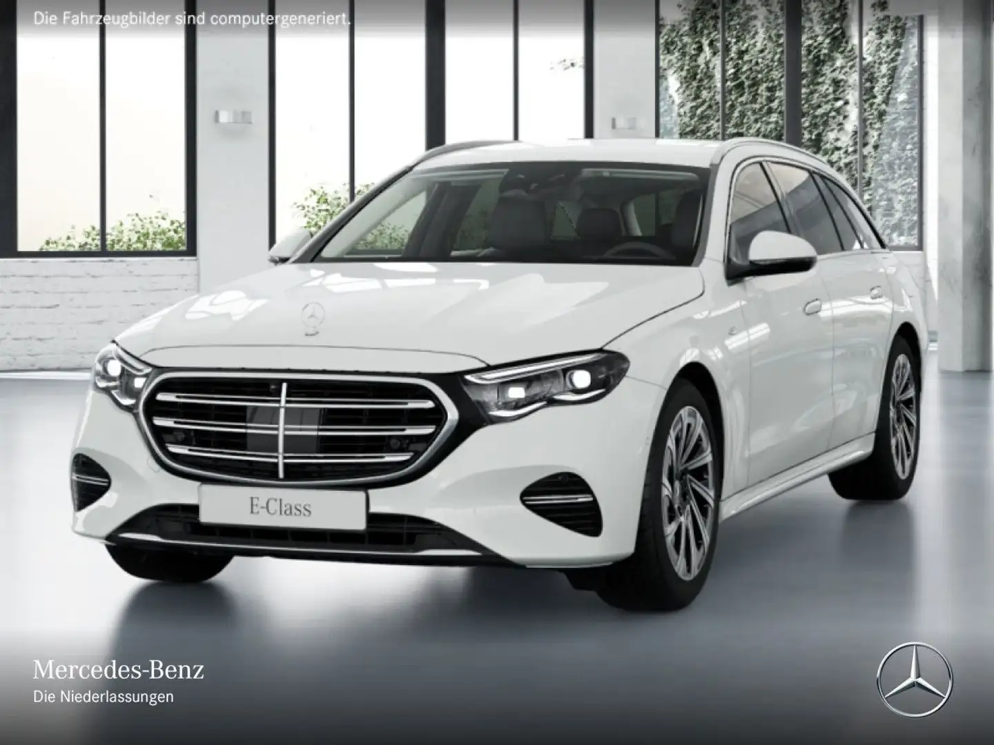 Mercedes-Benz E 300 de T Hybrid Fahrass 360° Burmester Distr. 9G Weiß - 2
