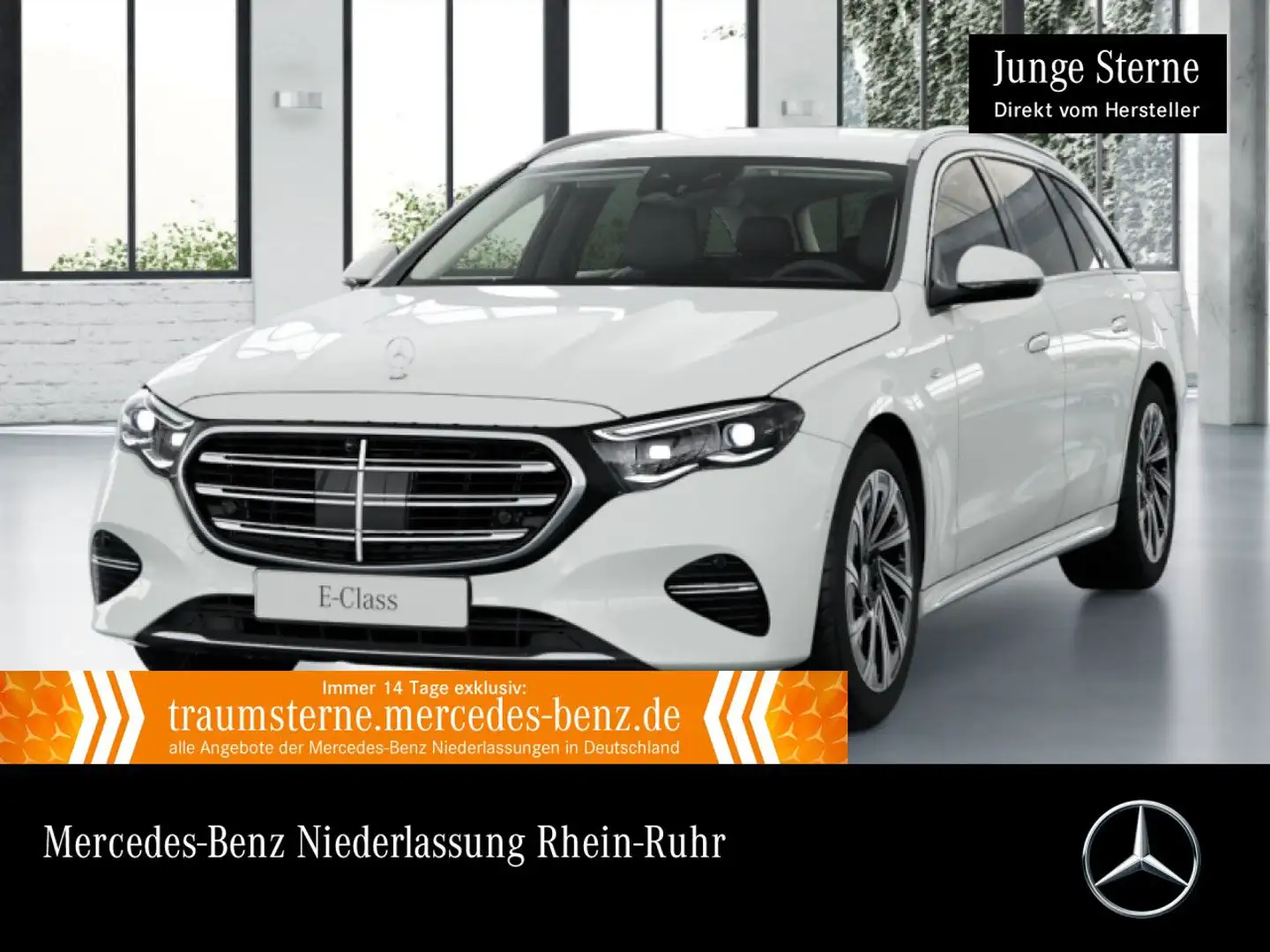 Mercedes-Benz E 300 de T Hybrid Fahrass 360° Burmester Distr. 9G Weiß - 1