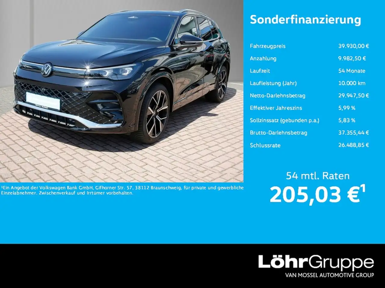 Volkswagen Tiguan 1.5 eTSI R-Line Pano AHK Navi+VC ACC LED 360°Ka...