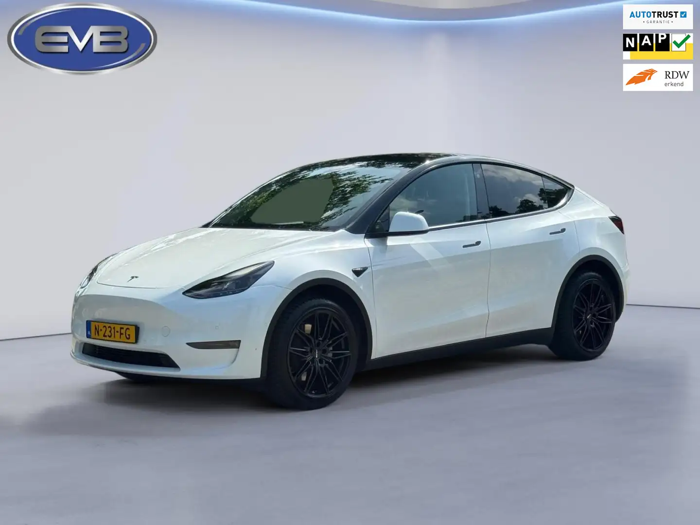 Tesla Model Y Long Range AWD 75 kWh Black line, 20 inch, panoram Wit - 1