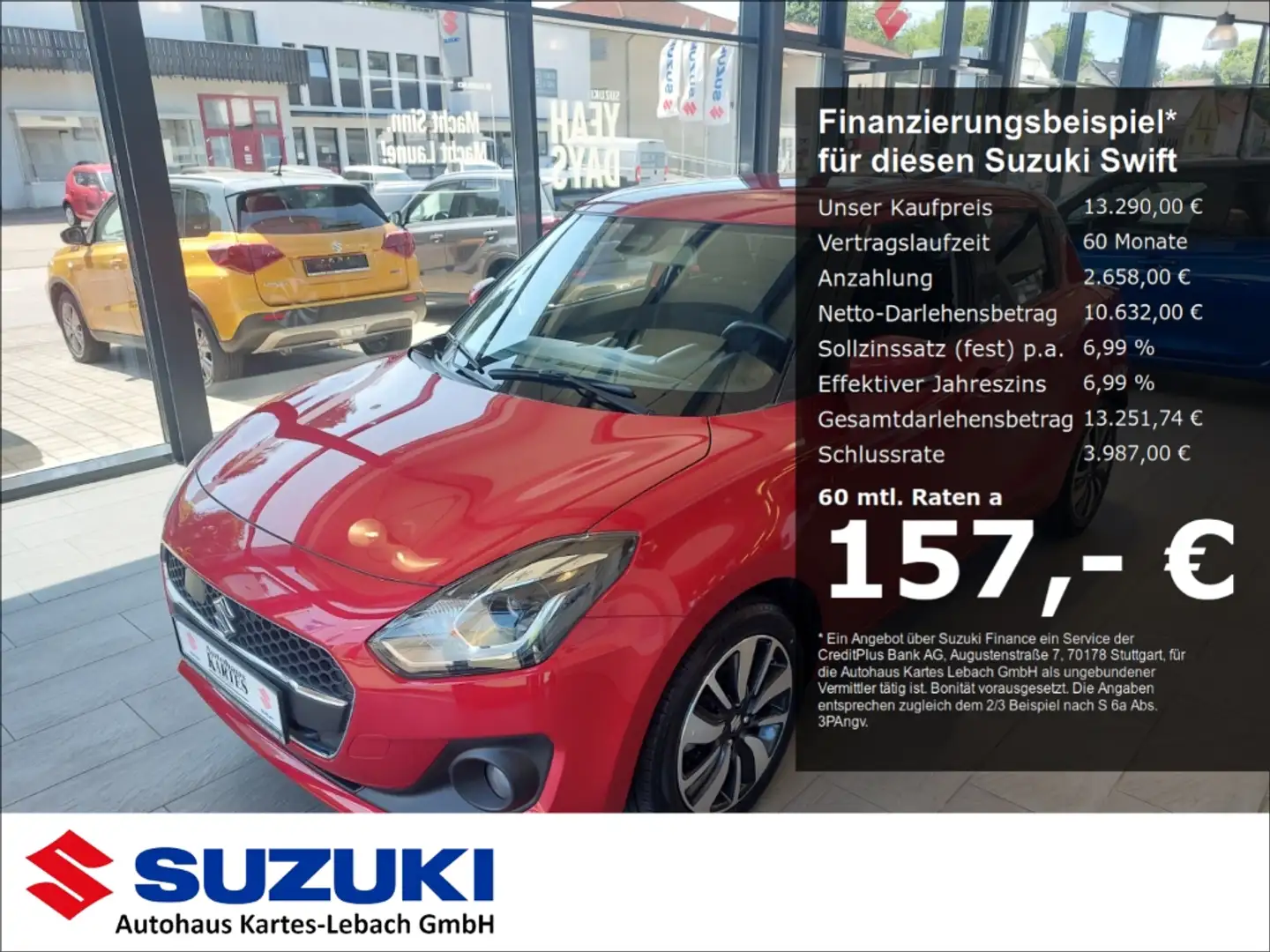 Suzuki Swift Comfort+ 1.0 Boosterjet Kam SHZ Nav LED Rood - 1