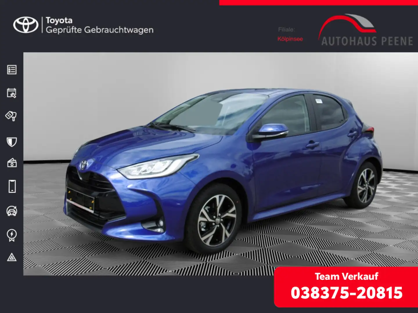 Toyota Yaris 1.5 Hybrid Teamplayer Blauw - 1