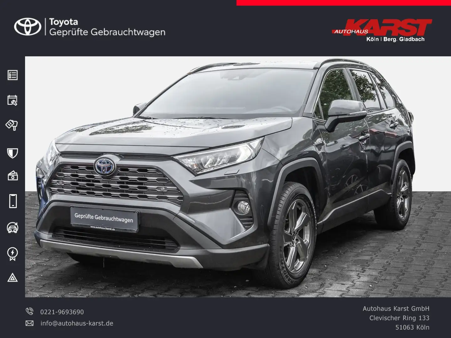 Toyota RAV 4 RAV4 2.5l Hybrid Team D CarPlay, Android Auto Gris - 1