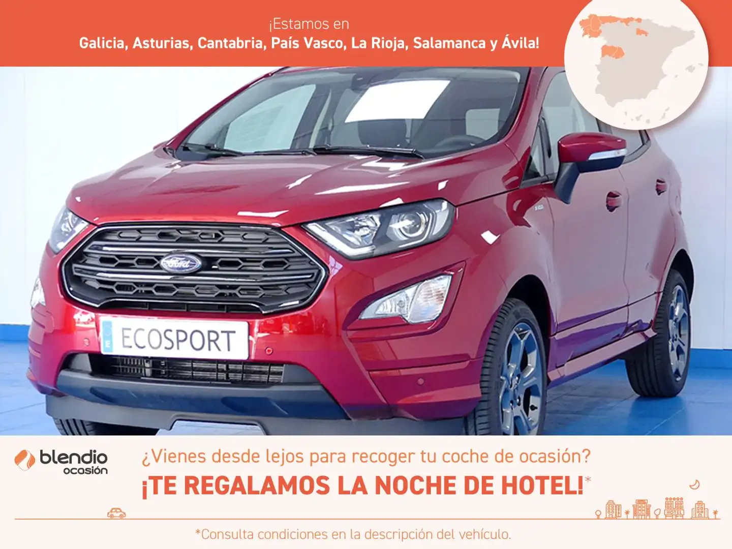 Ford EcoSport 1.0T ECOBOOST 92KW ST LINE 125 5P Rouge - 1