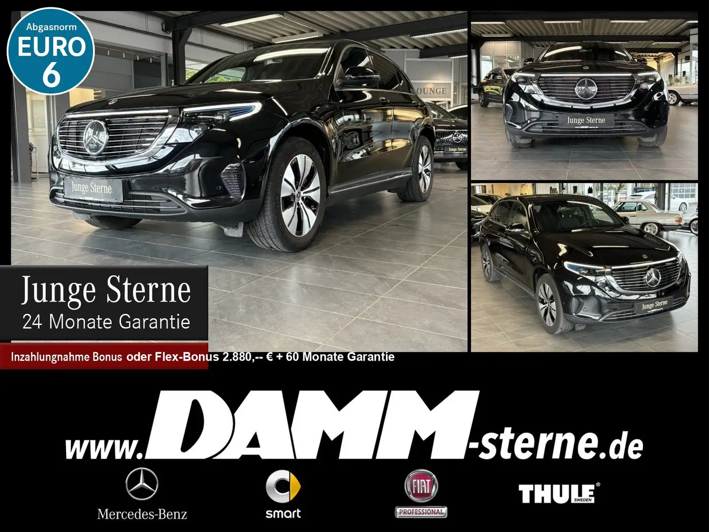 Mercedes-Benz EQC 400 EQC 400 4M SHD/AHK/Multibeam/VZA/WDG/+Flex-Bonus Schwarz - 1