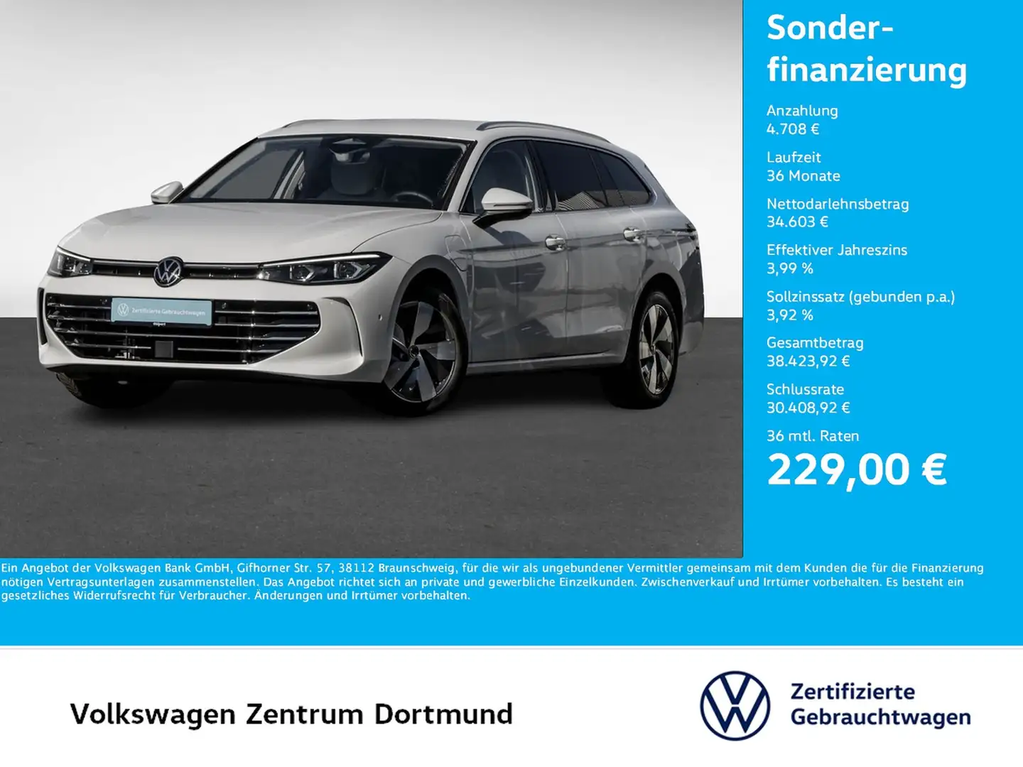 Volkswagen Passat Variant 1.5 HYBRID ELEGANCE NEUES MODELL AHK 360°CAM Blanc - 1