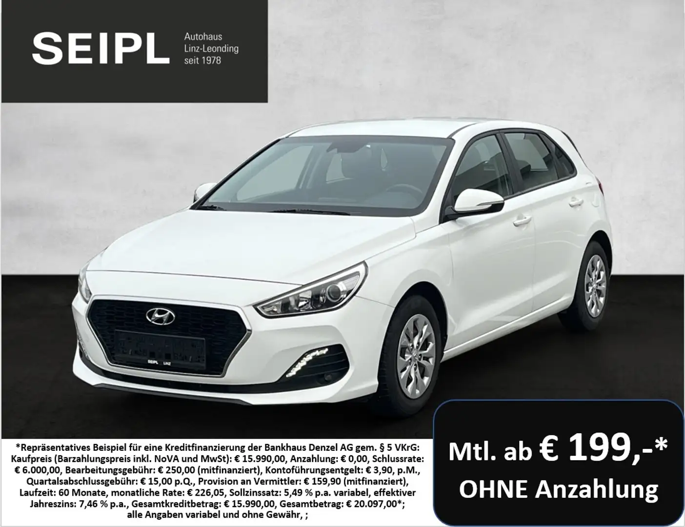 Hyundai i30 1,0 T-GDi Run*Sitz+Lenkradheizung*Bluetooth*PDC Weiß - 1