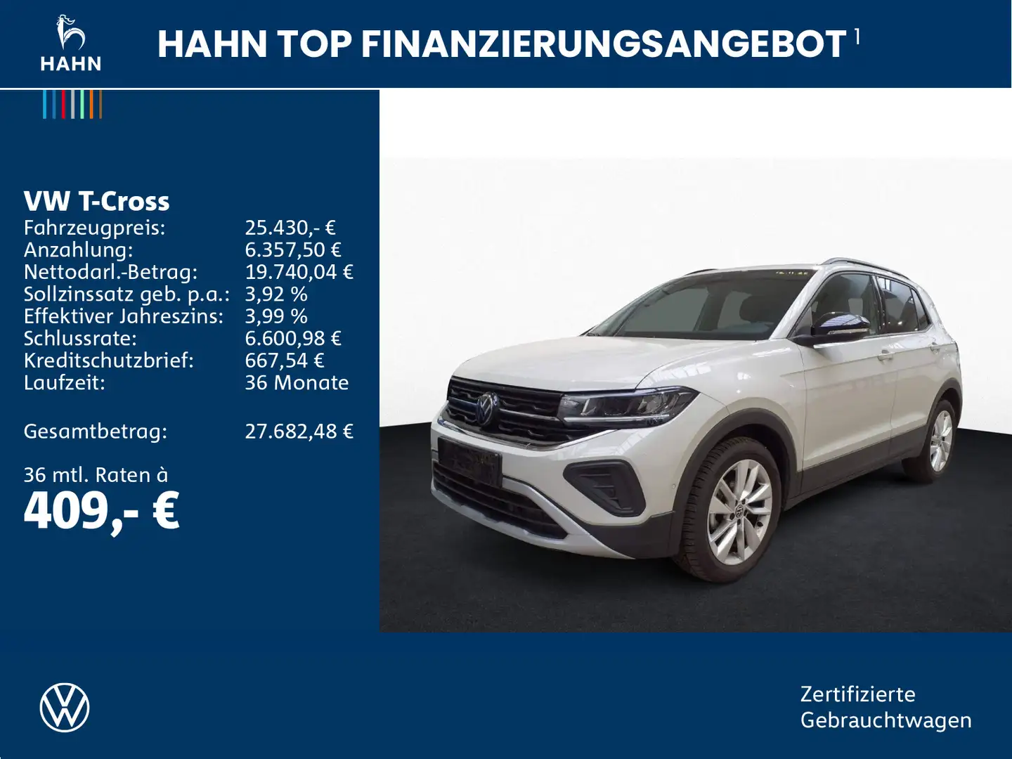 Volkswagen T-Cross 1.0TSI DSG Goal ACC AHK LED Navi PDC SHZ Grau - 2