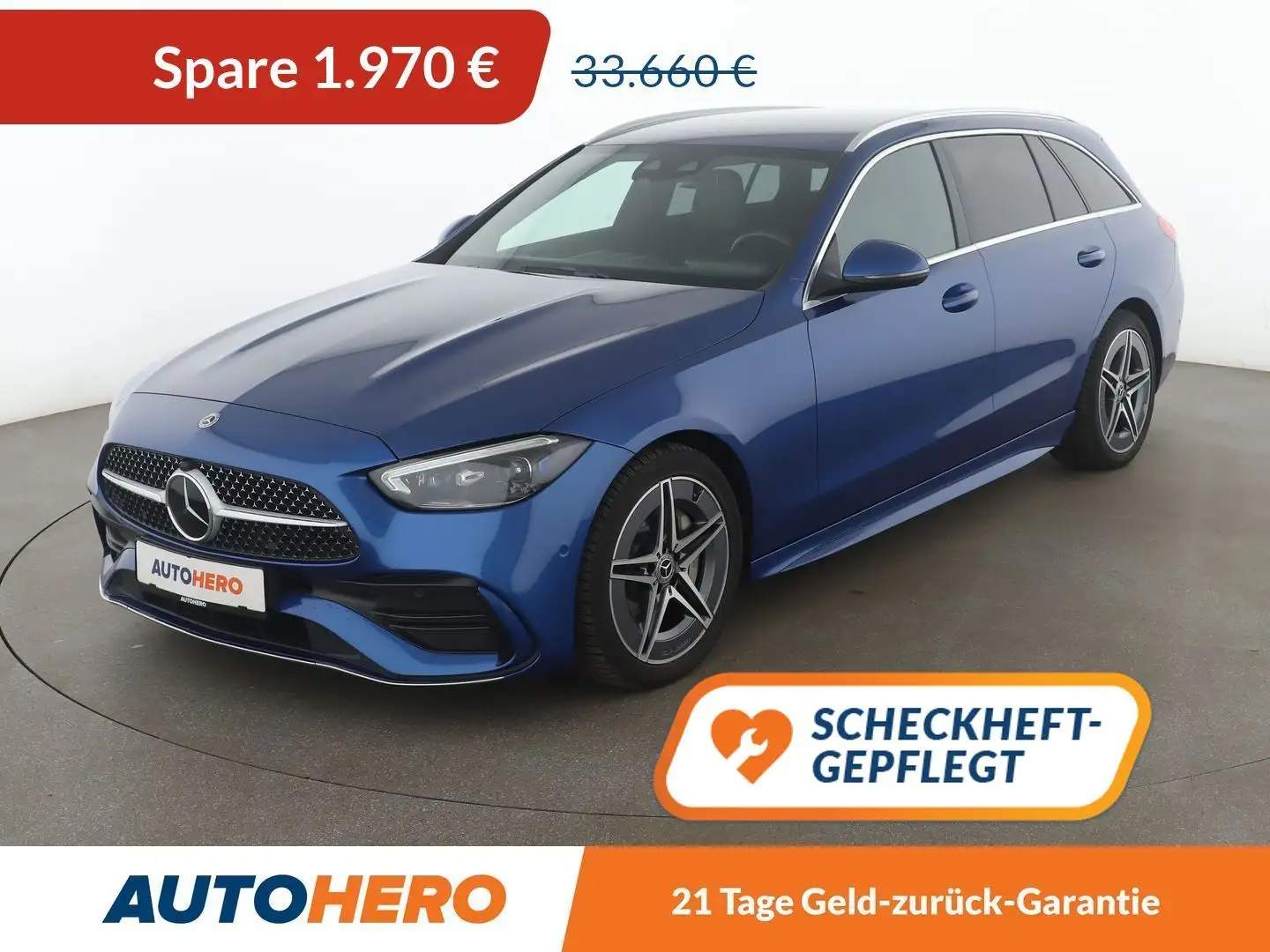 Mercedes-Benz C 220 d T AMG Line Aut.*LED*NAVI*ACC*CAM*PDC*SHZ* Bleu - 1