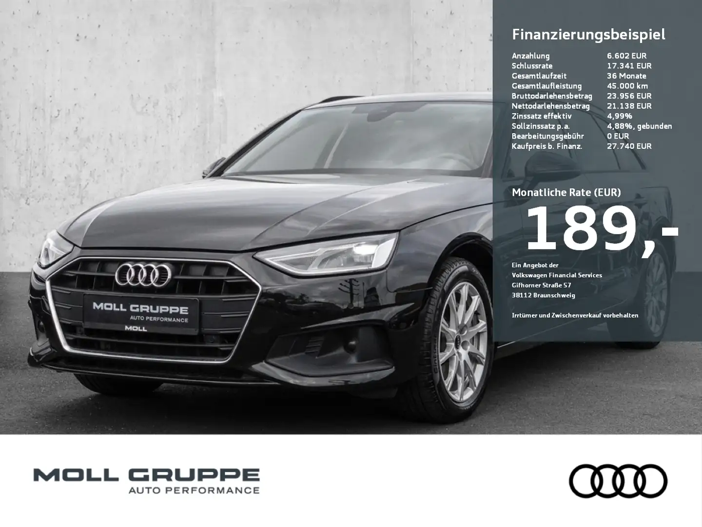 Audi A4 Avant NAVI PDC AKUSTIK KLIMAA SHZ Černá - 1