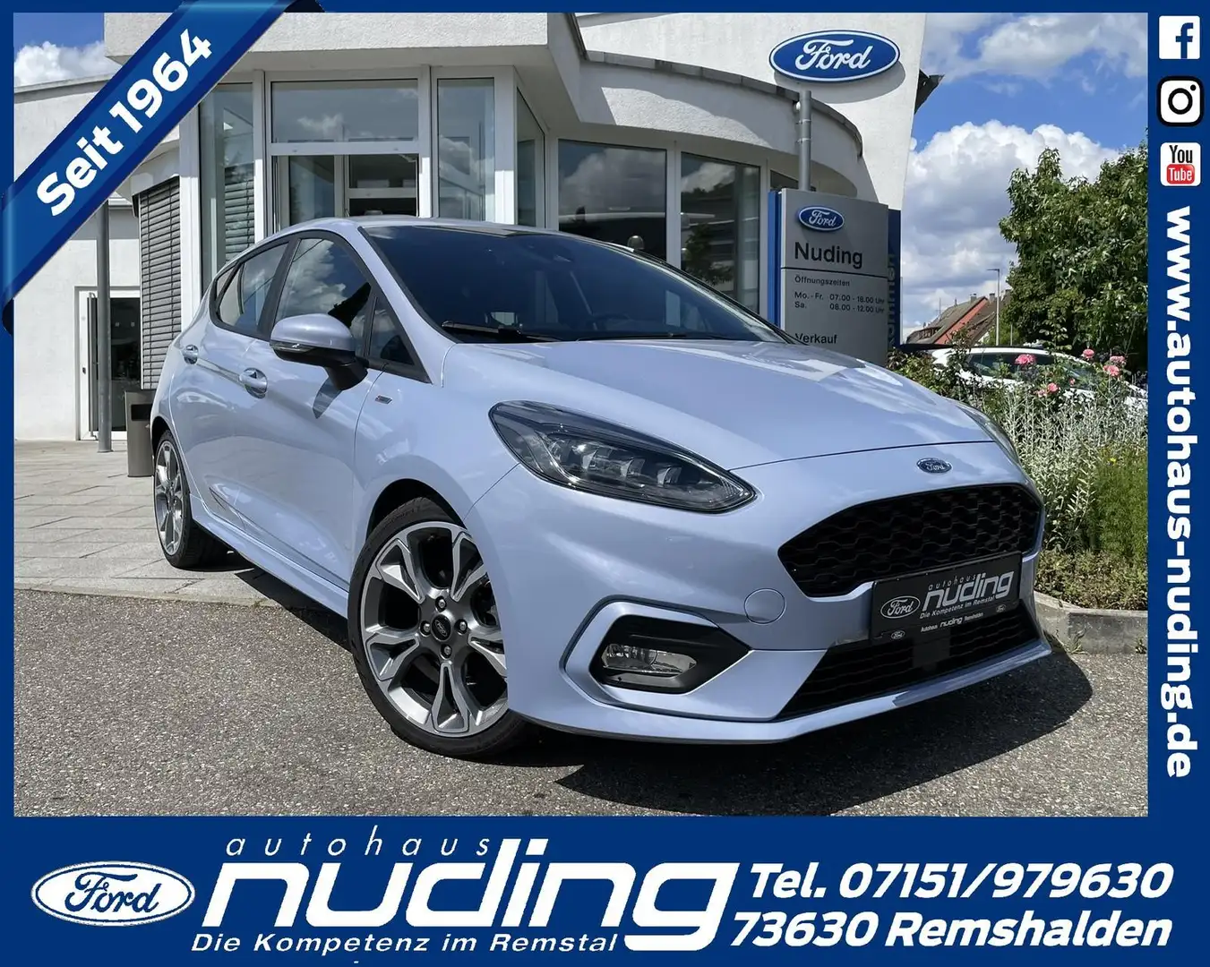Ford Fiesta 1.0 EcoBoost Hybrid ST-Line ACC/LED/PDC Azul - 1