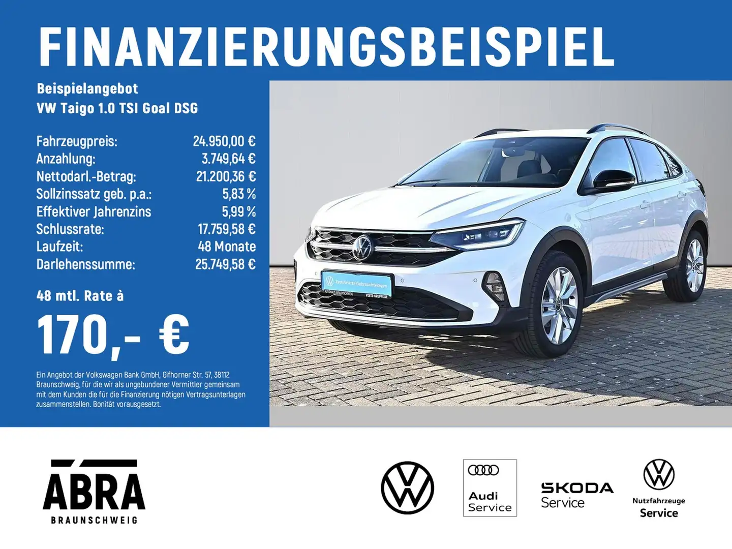 Volkswagen Taigo 1.0 TSI Goal DSG IQ.LIGHT+CAM+LANE+ACC+PDC Blanc - 2